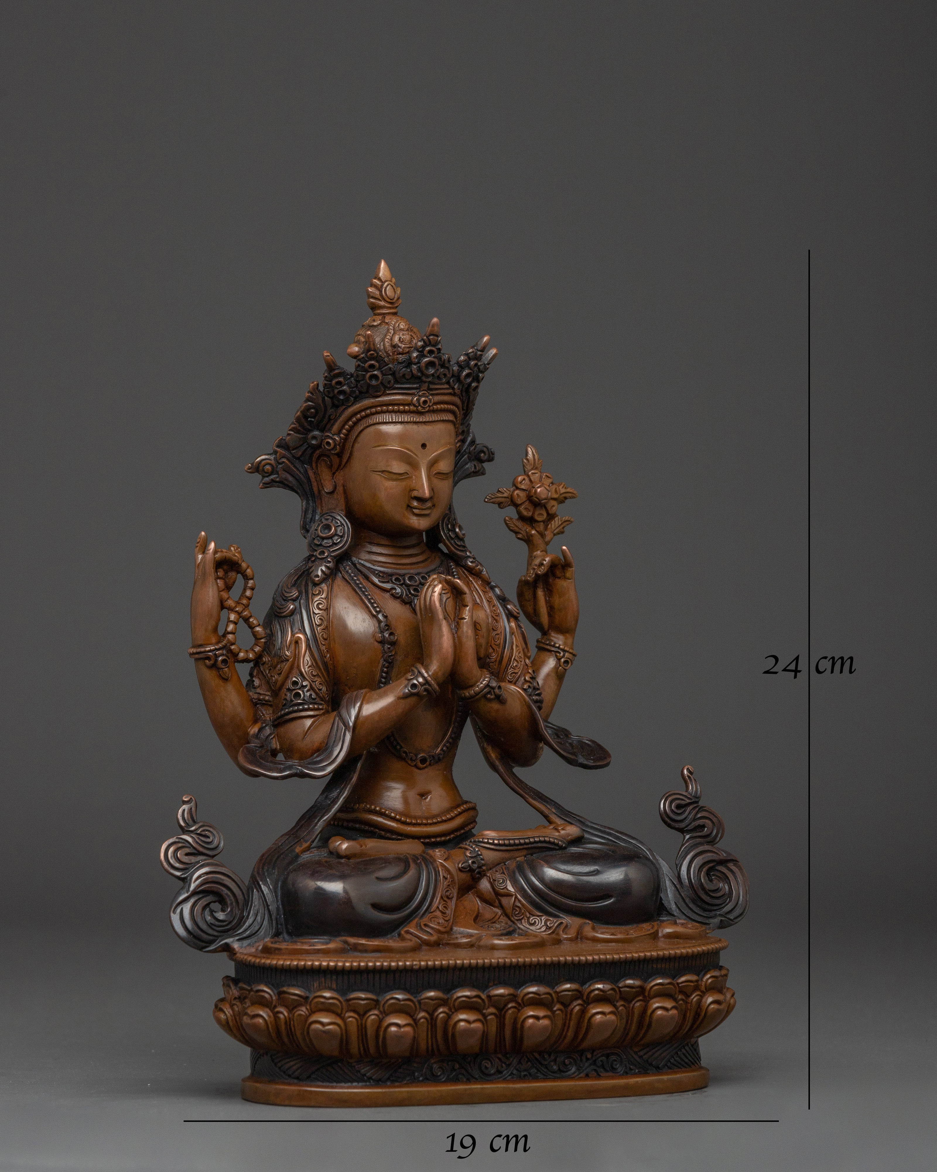 handcrafted-buddha-statue-of-chenrezig