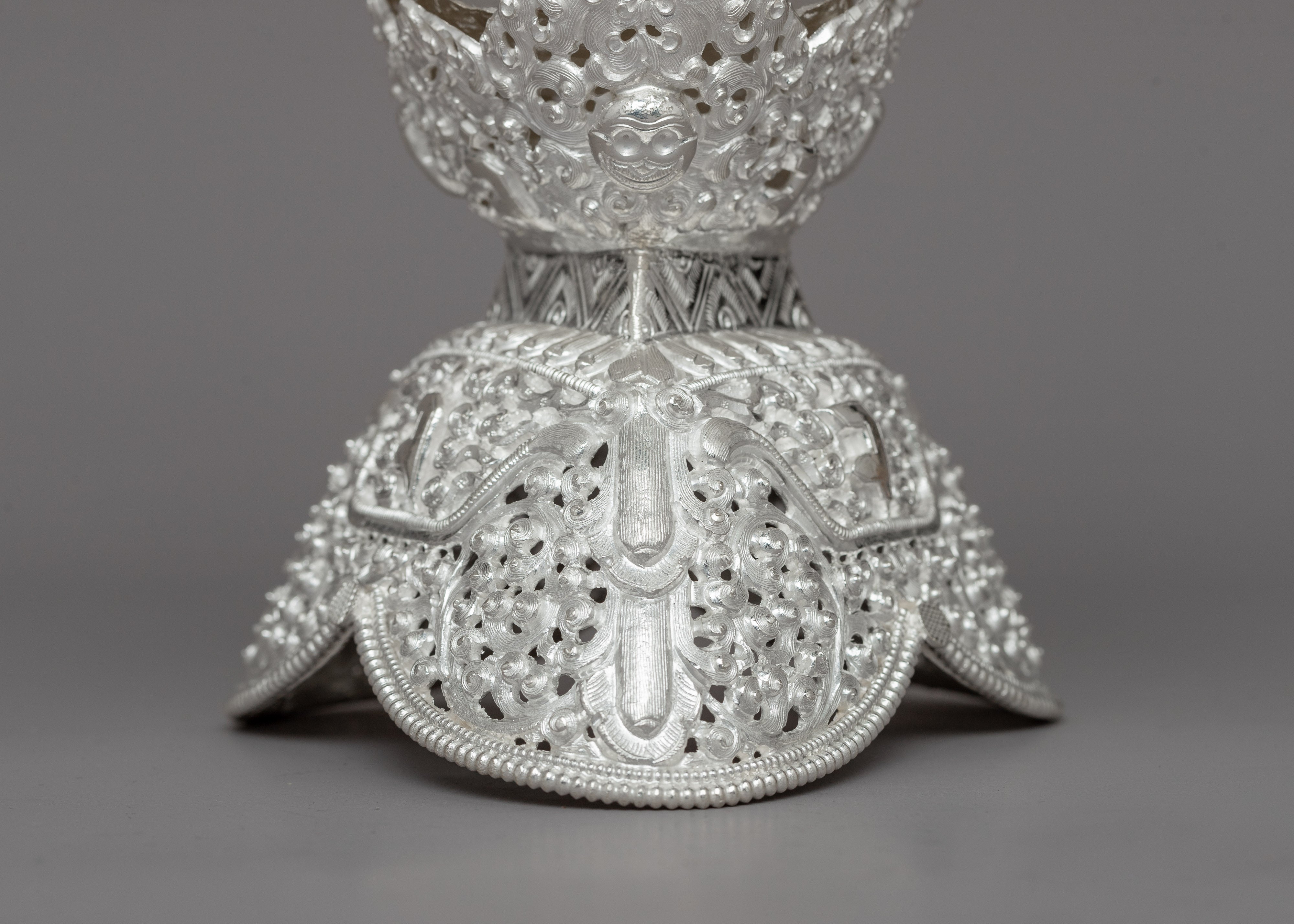 Exquisite Silver Kapala for Tibetan Rituals and Offerings | Tibetan Buddhist Ritual Cup