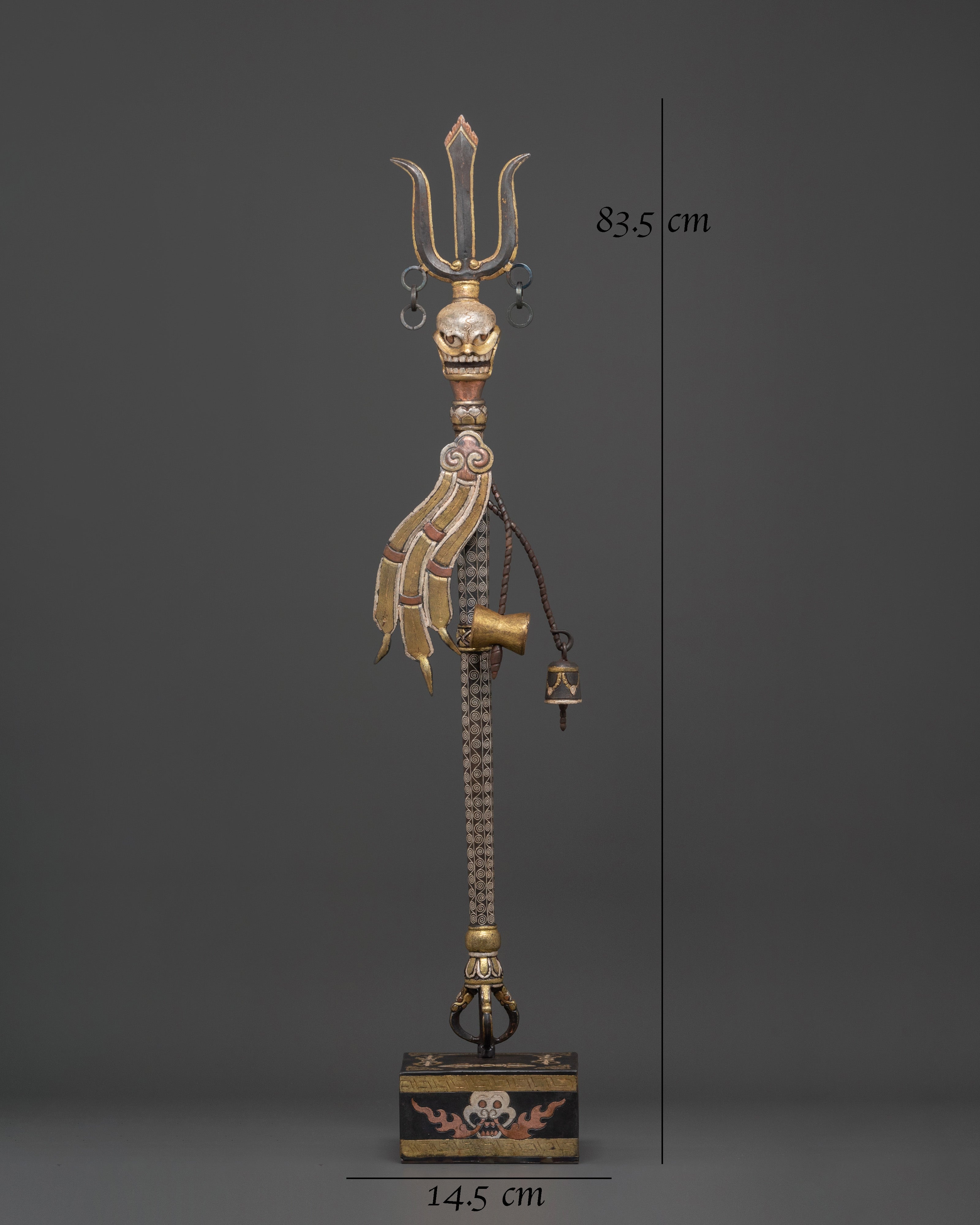 Trishul with Phurba | Ritual Weapon for Tantric Practices