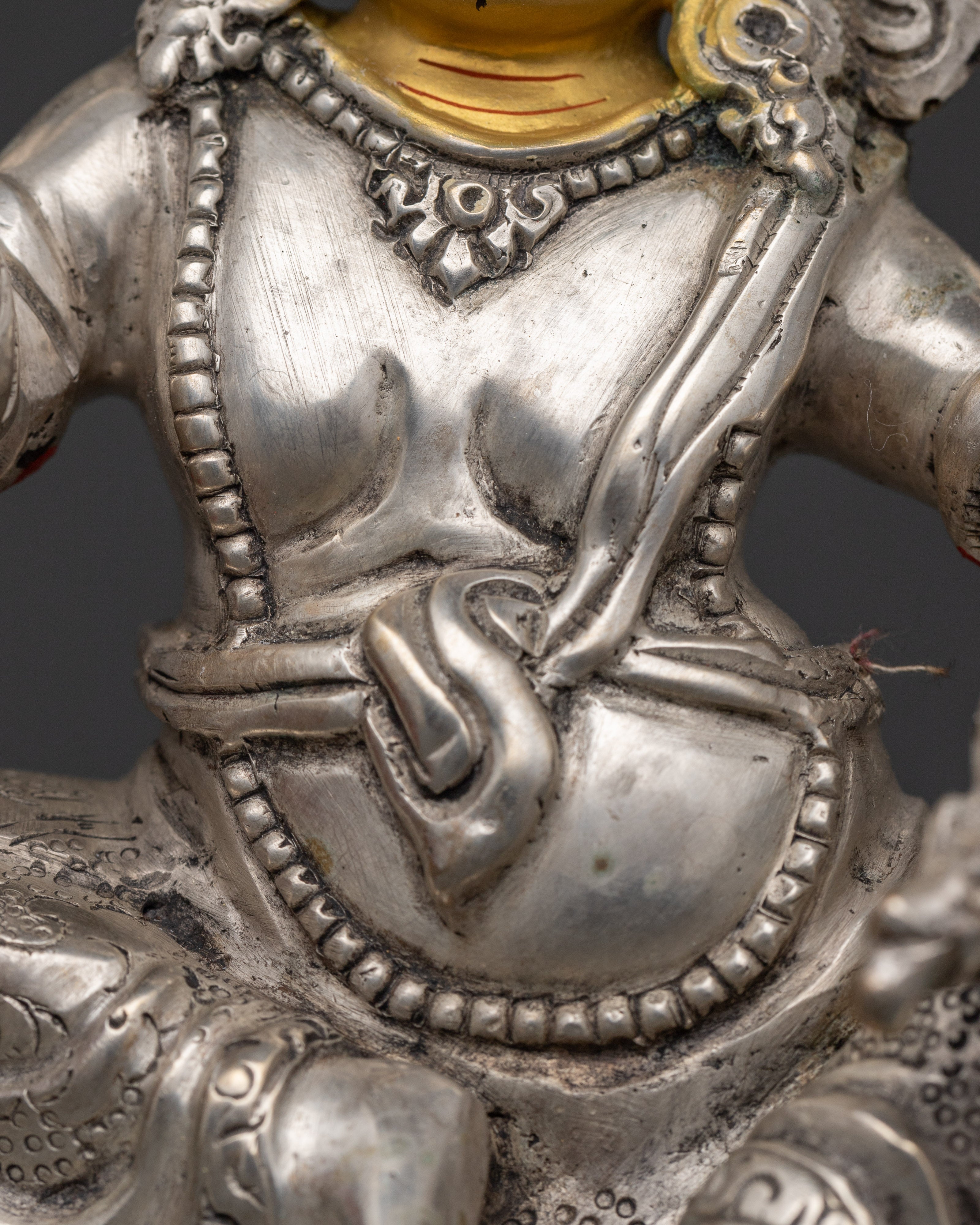 8.3-Inch Silver-Plated Namtoshe Statue | Handcrafted Buddhist Deity