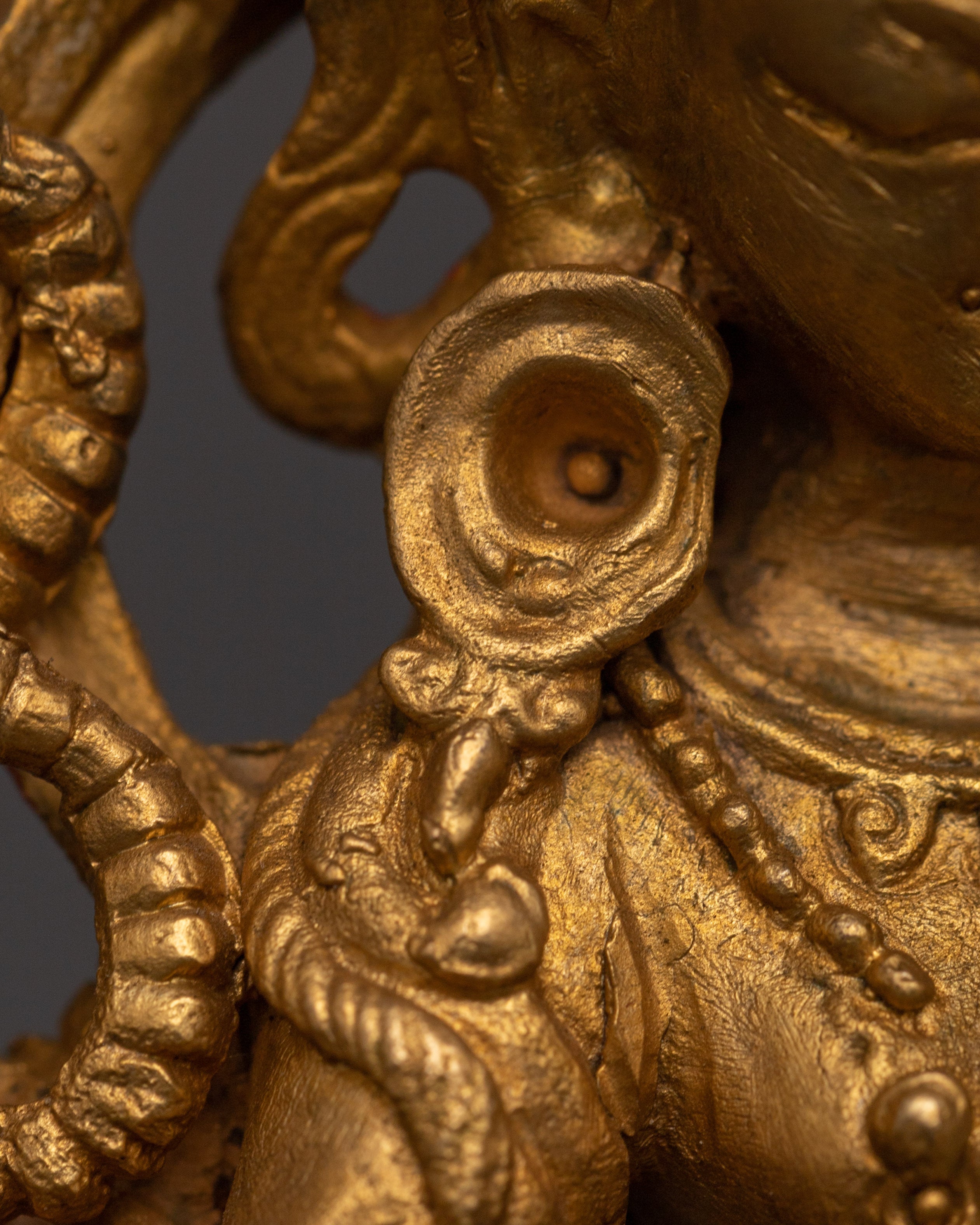 Gold Plated Saraswati Devi Statue | Goddess Idol of Wisdom, Purity & Knowledge