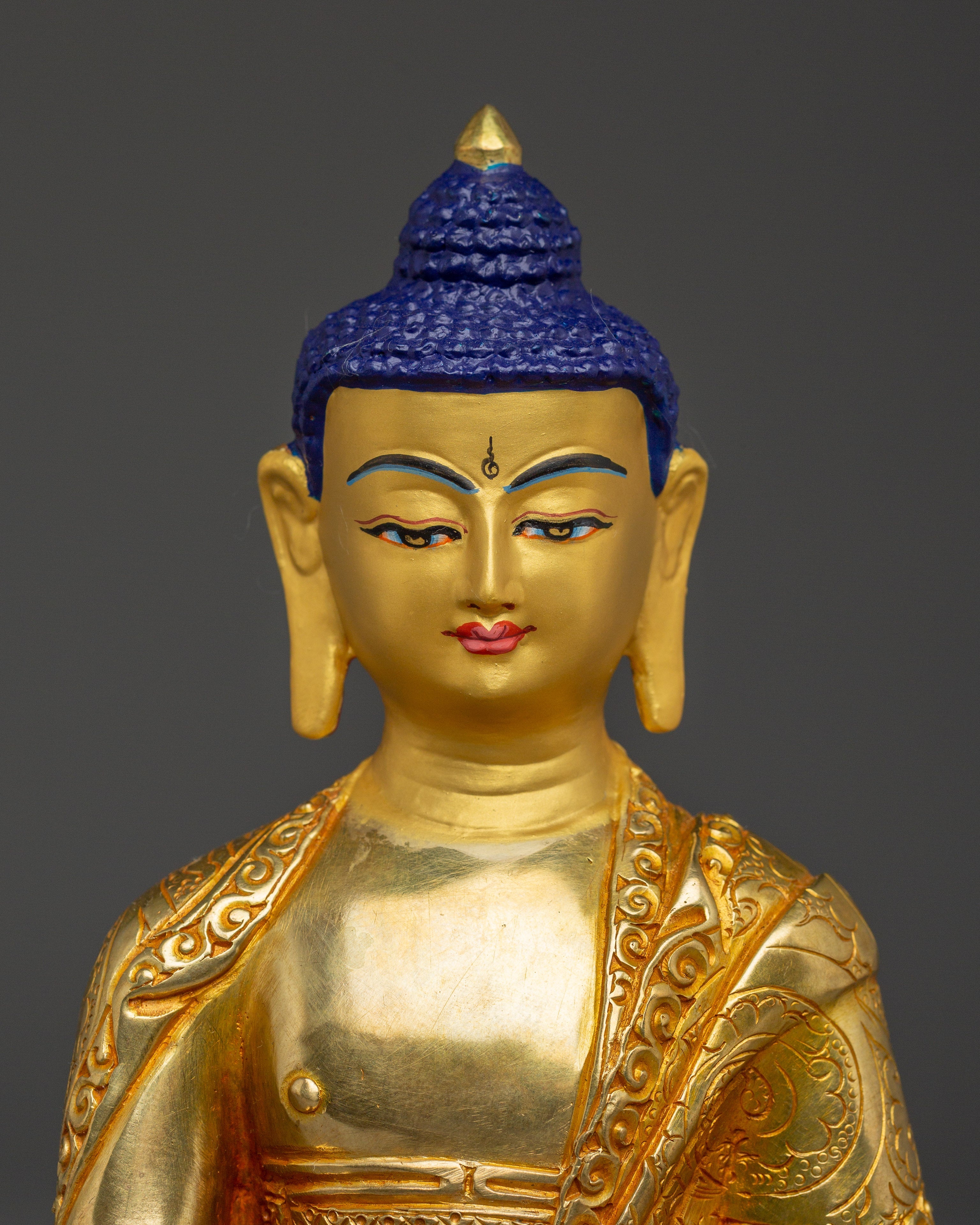 24K Gold Gilded Buddha Shakyamuni Artwork | Founder of the Buddhist Path