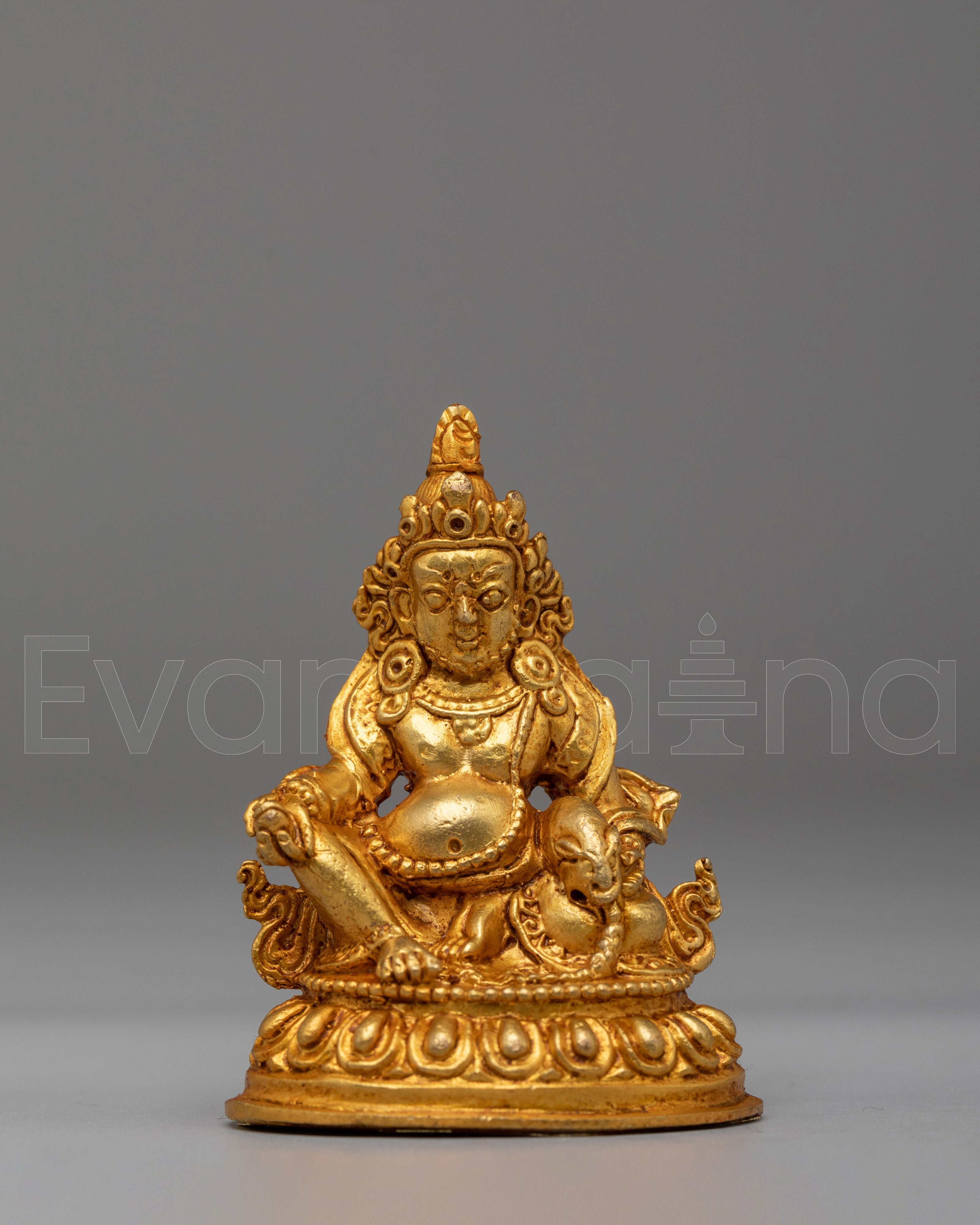 Dzambhala Wealth Deity Altar Statue