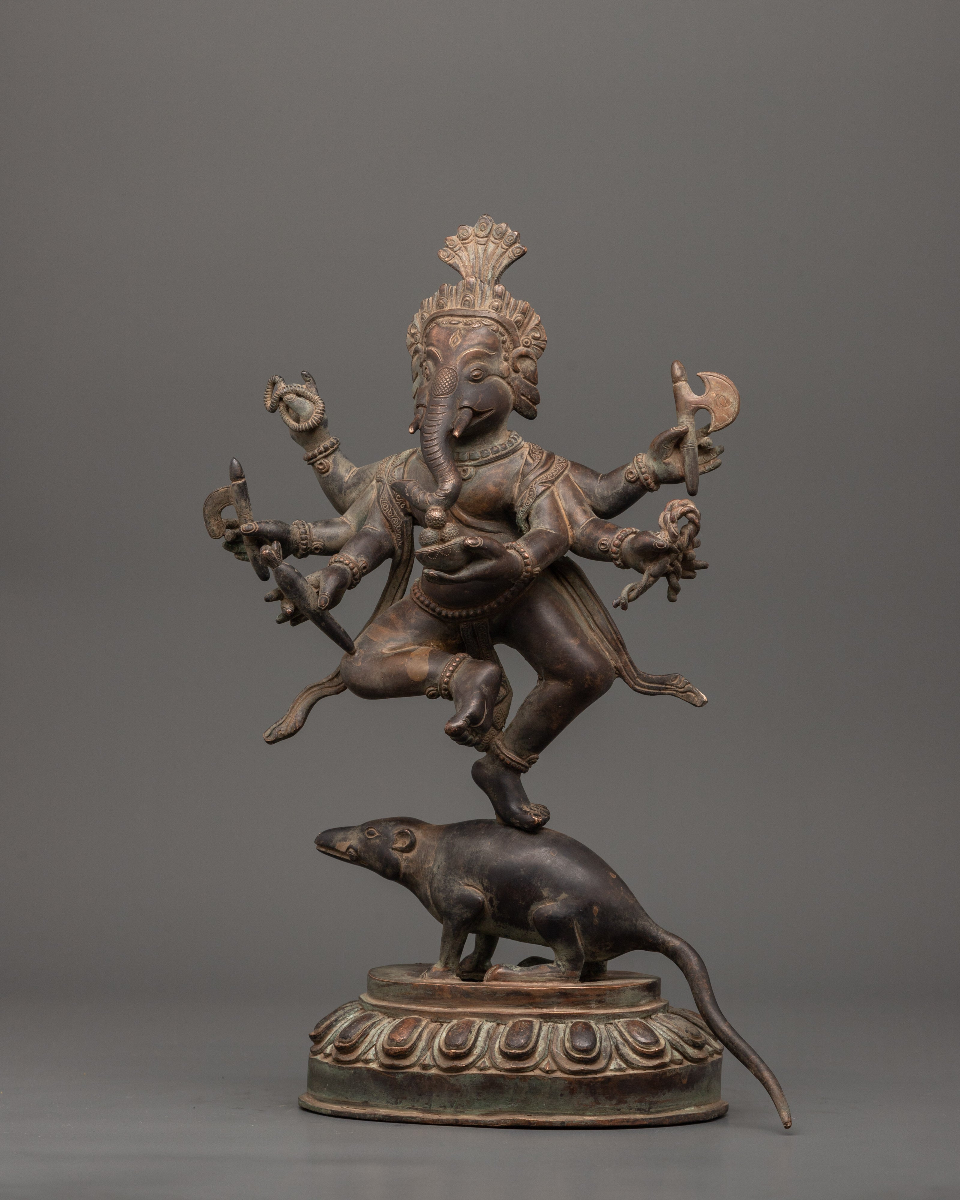 Handcrafted Six-Armed Ganesh Statue | Divine Symbol of Prosperity