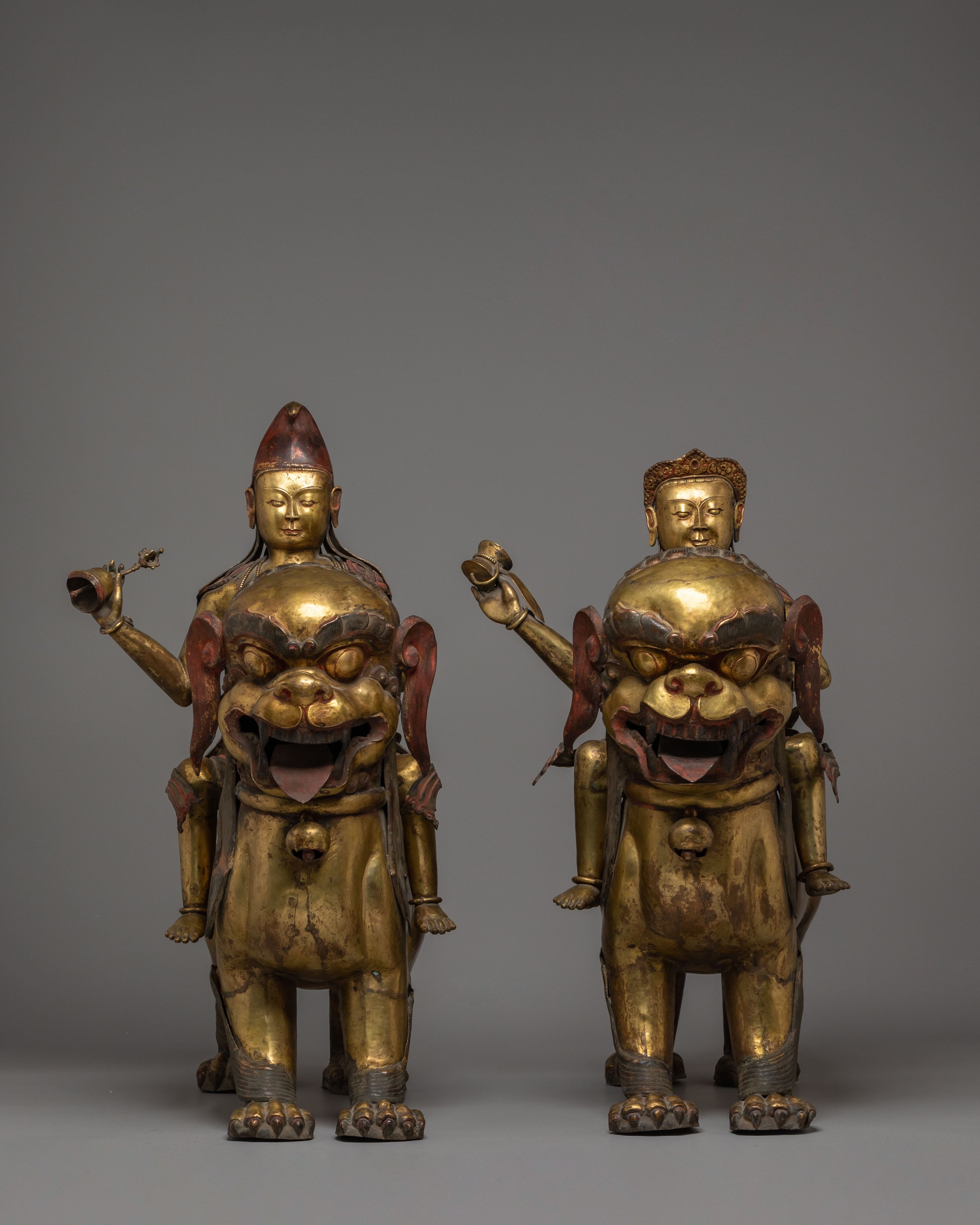 Handmade Lion Set Statue | Pair of Lion