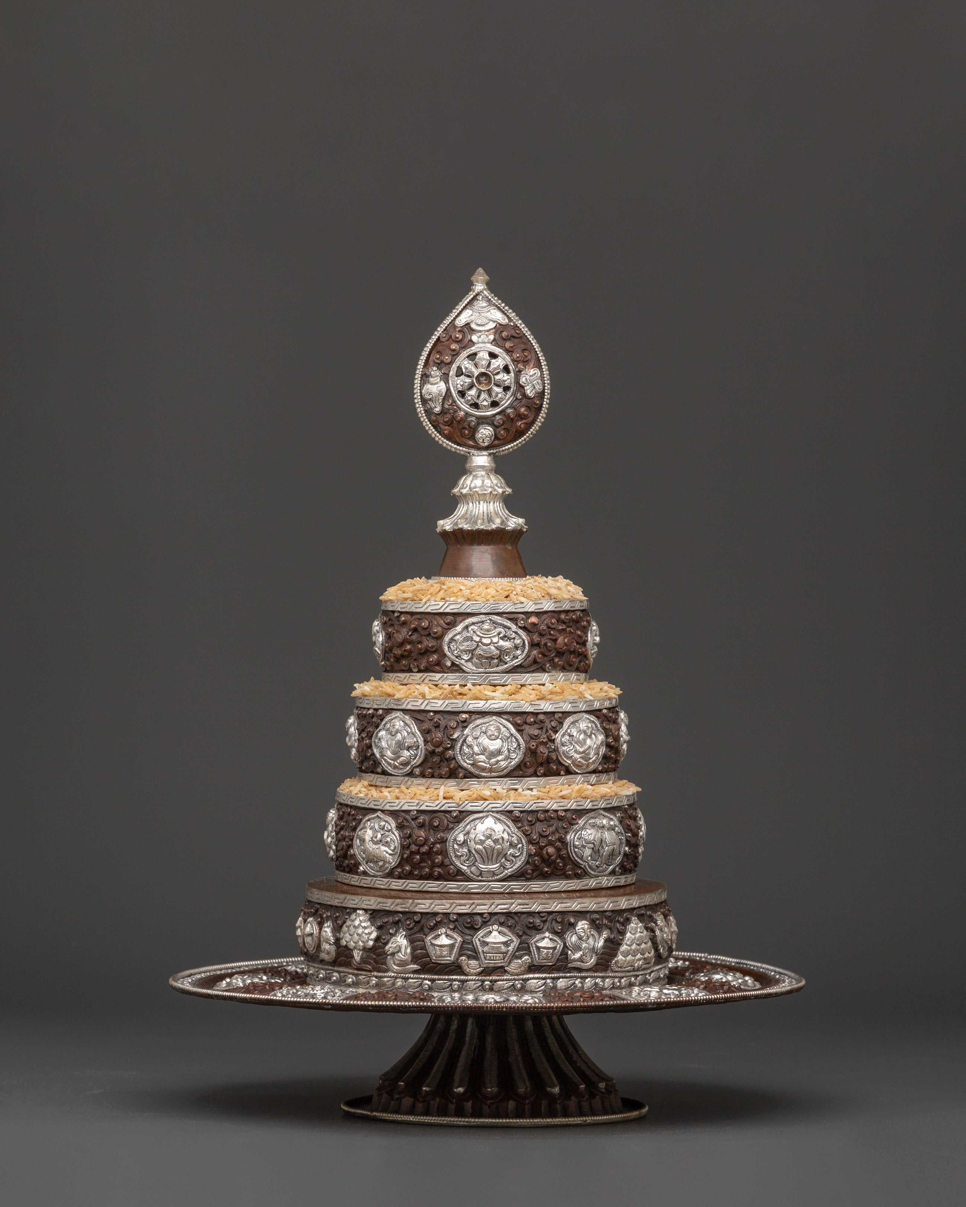 Tibetan Mandala Copper Sculpture
