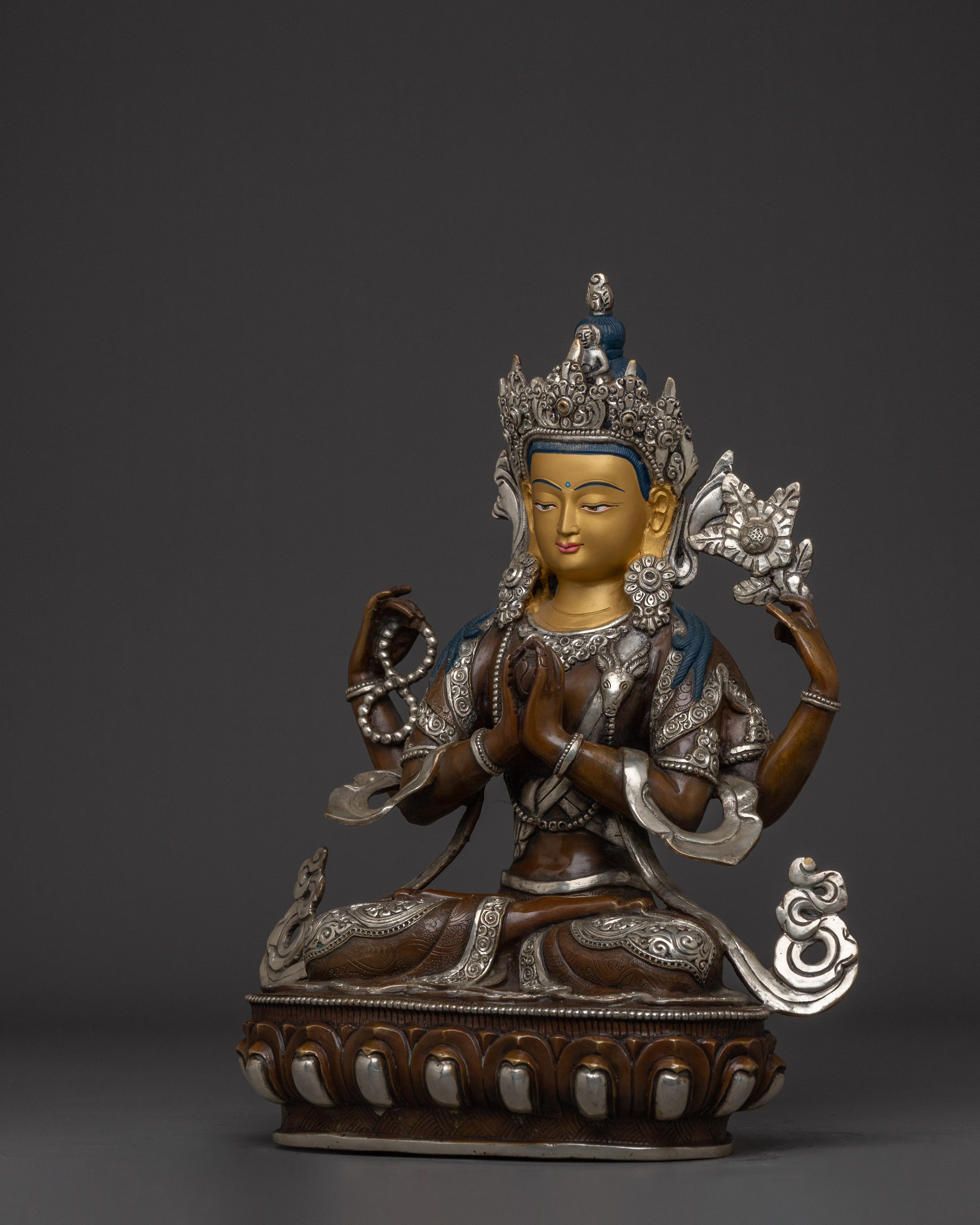 Lord of Mercy Chenrezig Statue | Symbol of Loving-Kindness and Wisdom