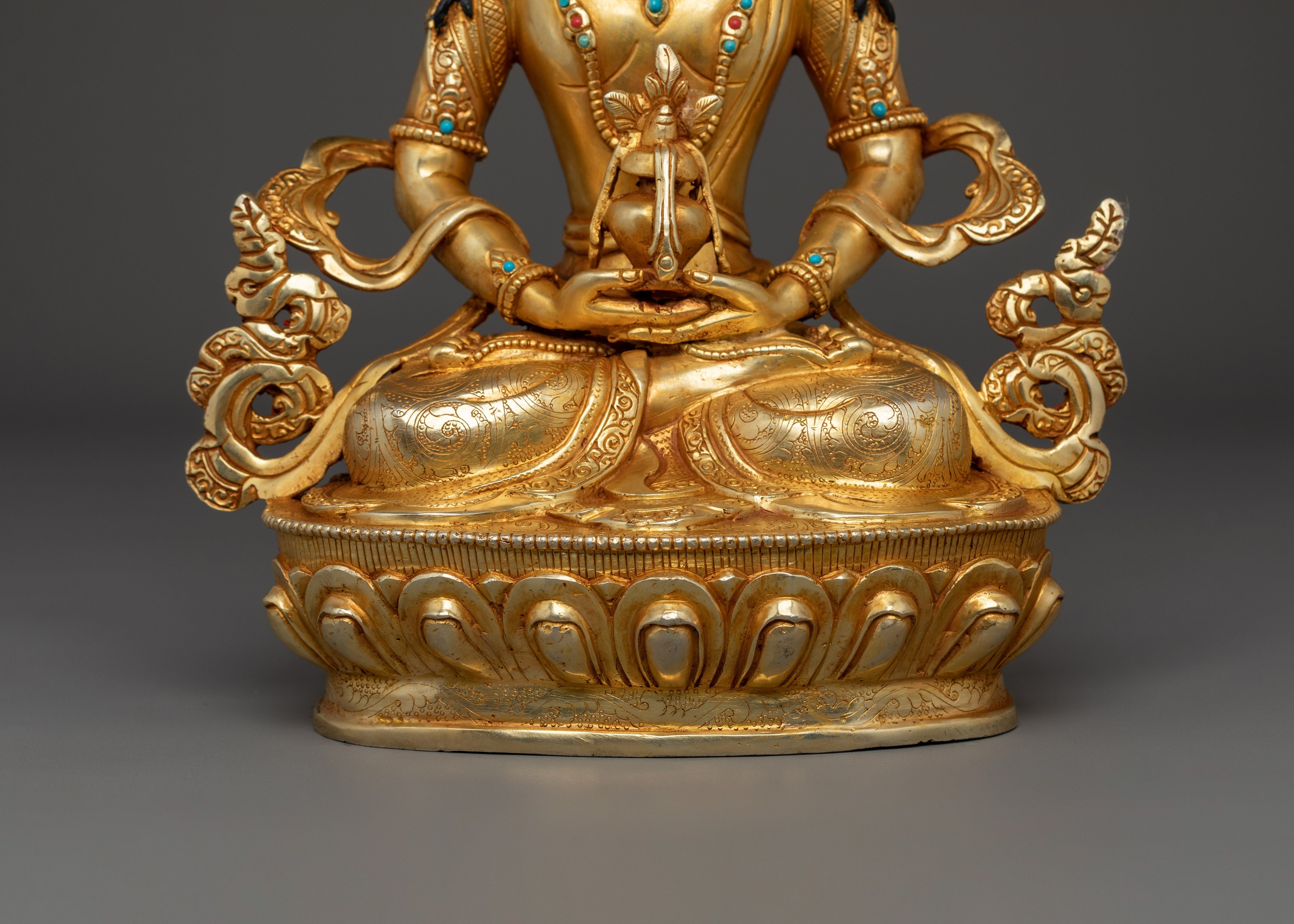 Amitayus Longevity Deity Statue | Tibetan Altar Decor for Vitality, Blessings & Meditation