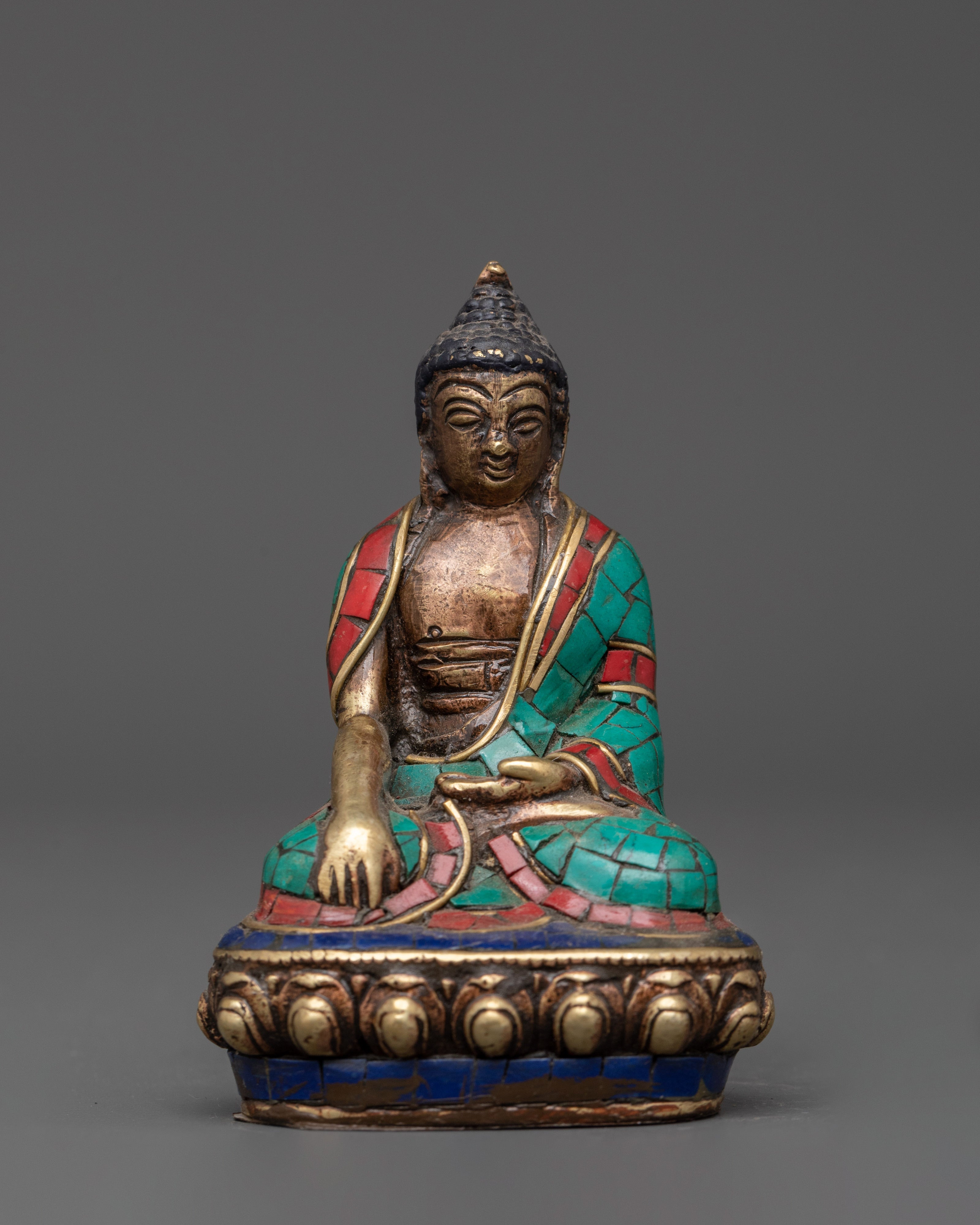 Sacred Oxidized Copper Shakyamuni Buddha