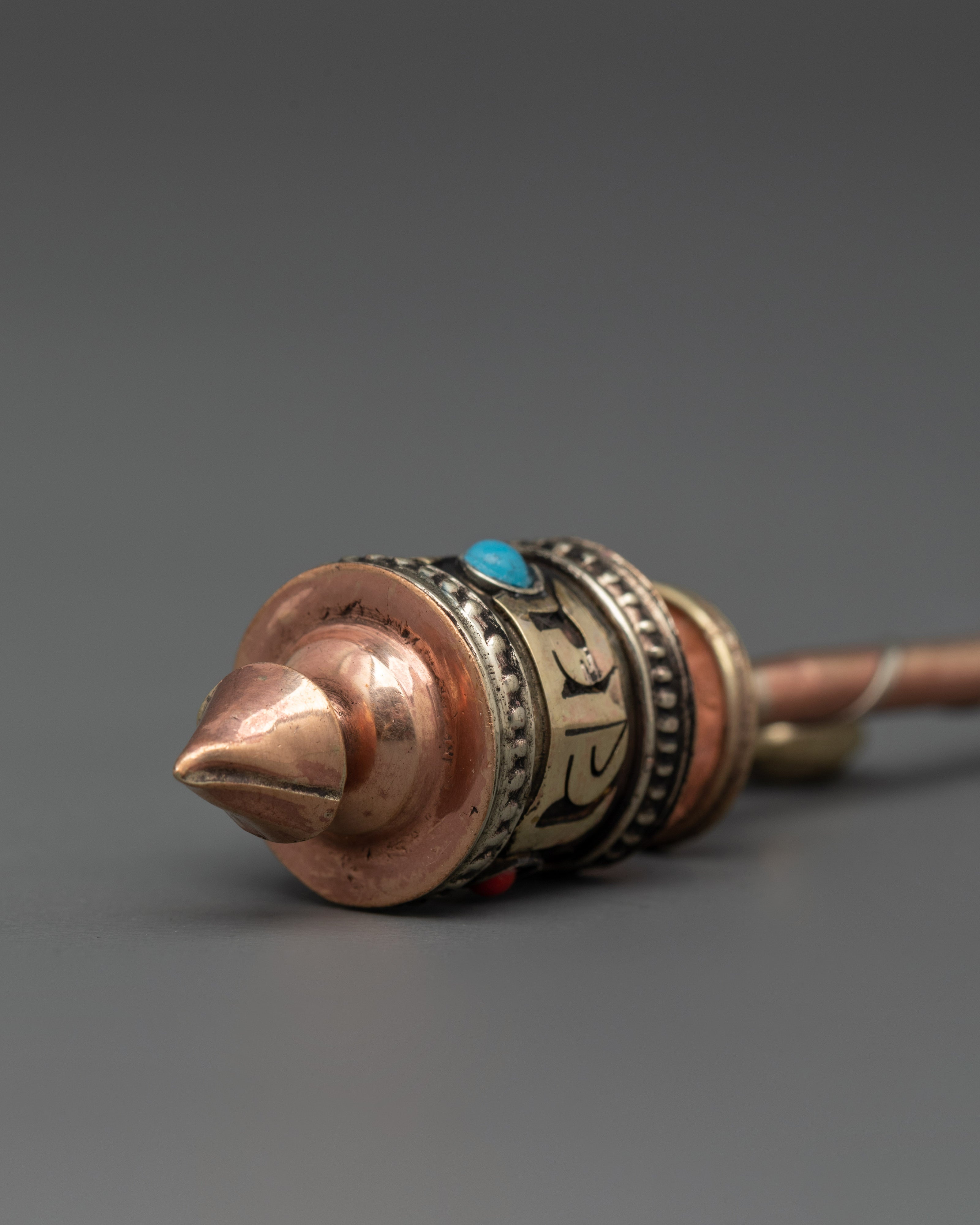 Mini Tibetan Prayer Wheel with Brass | Protection & Mantra Practice