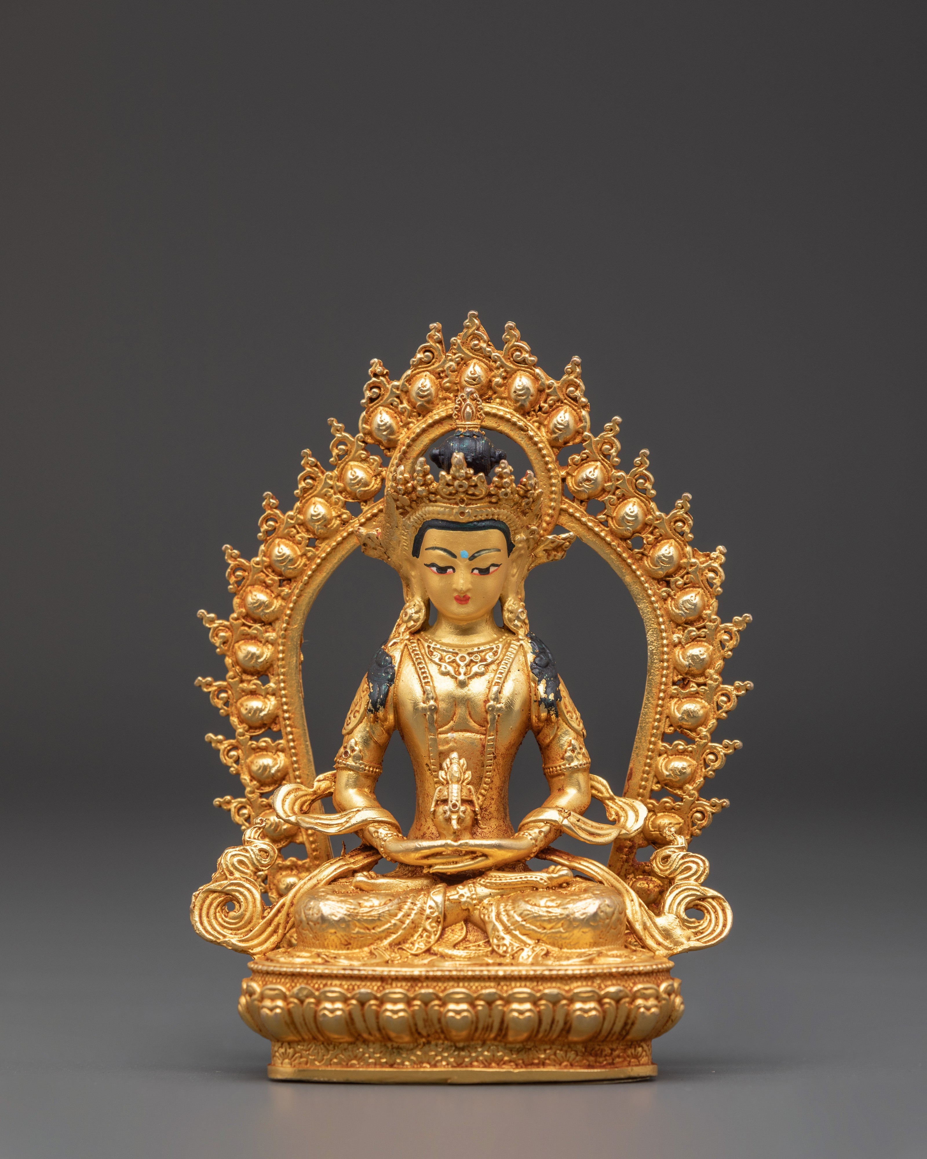 Gold Plated Amitayus Buddha | Buddha of Longevity