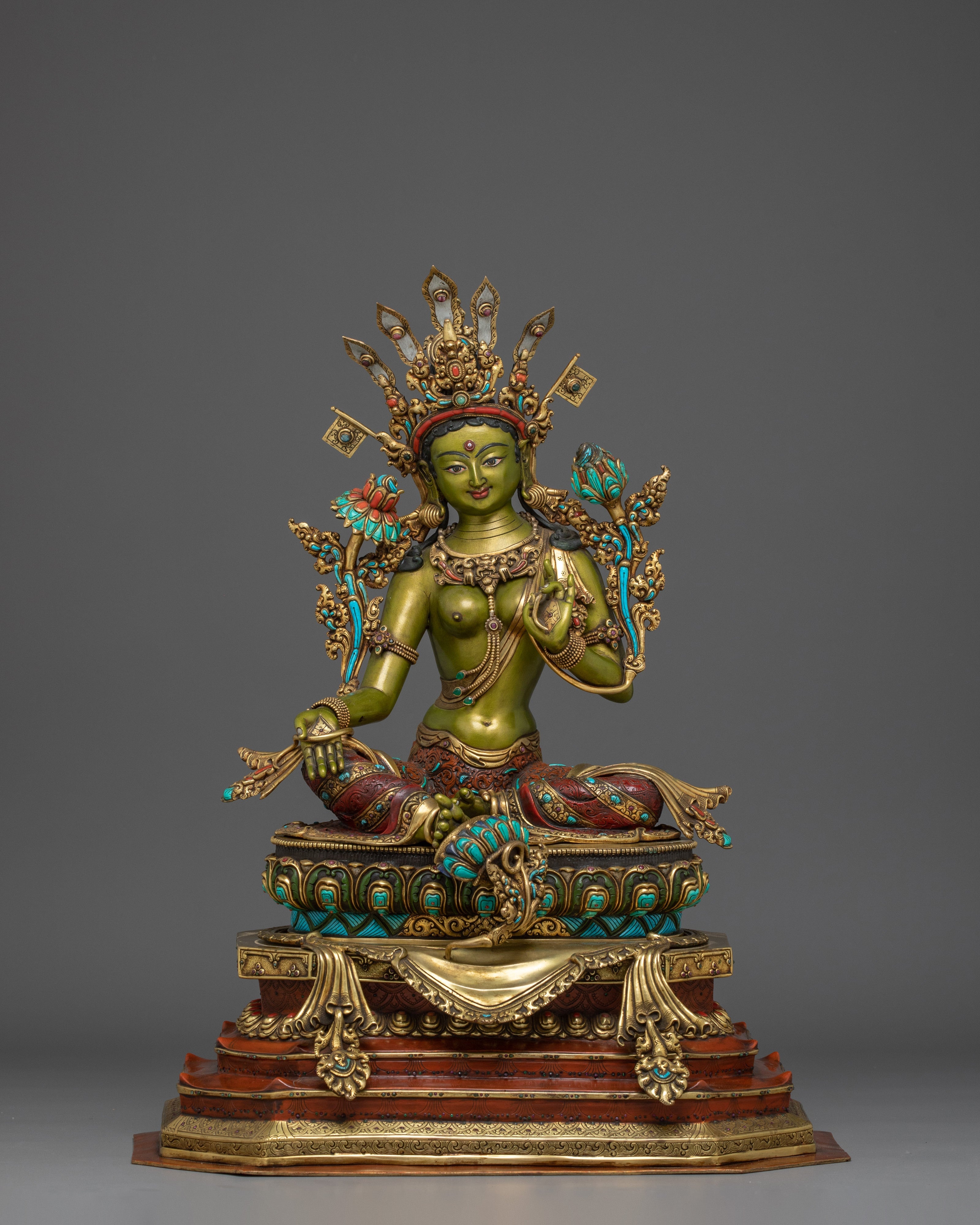 Magnificent Green Tara Statue | Shyama Tara - Mother of All Buddhas