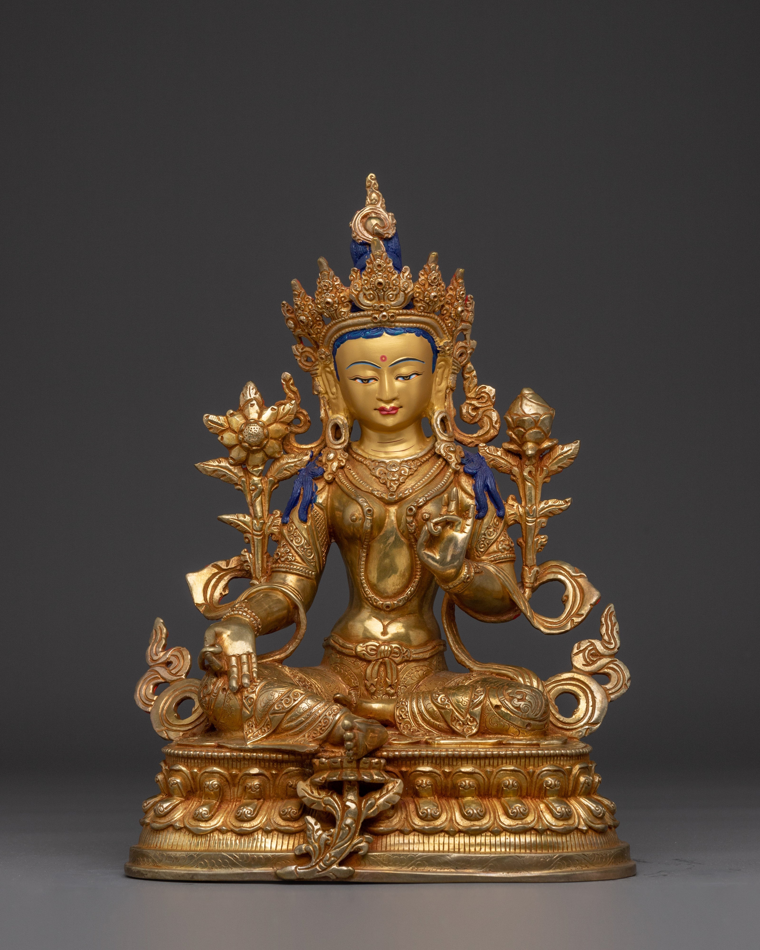 Green Tara Art - Divine Protector Deity