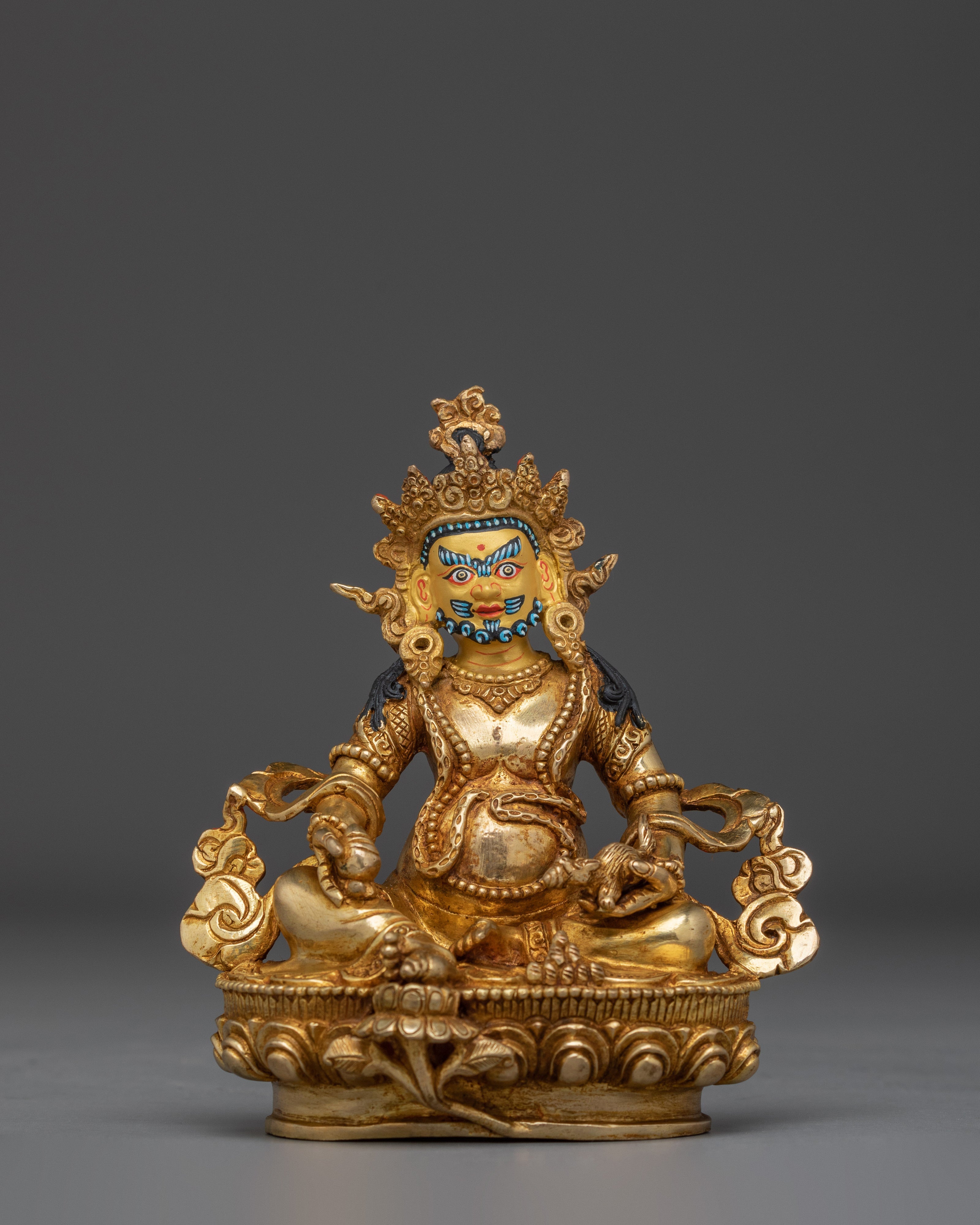 Spiritual Dzambhala Gold Gilded Statue