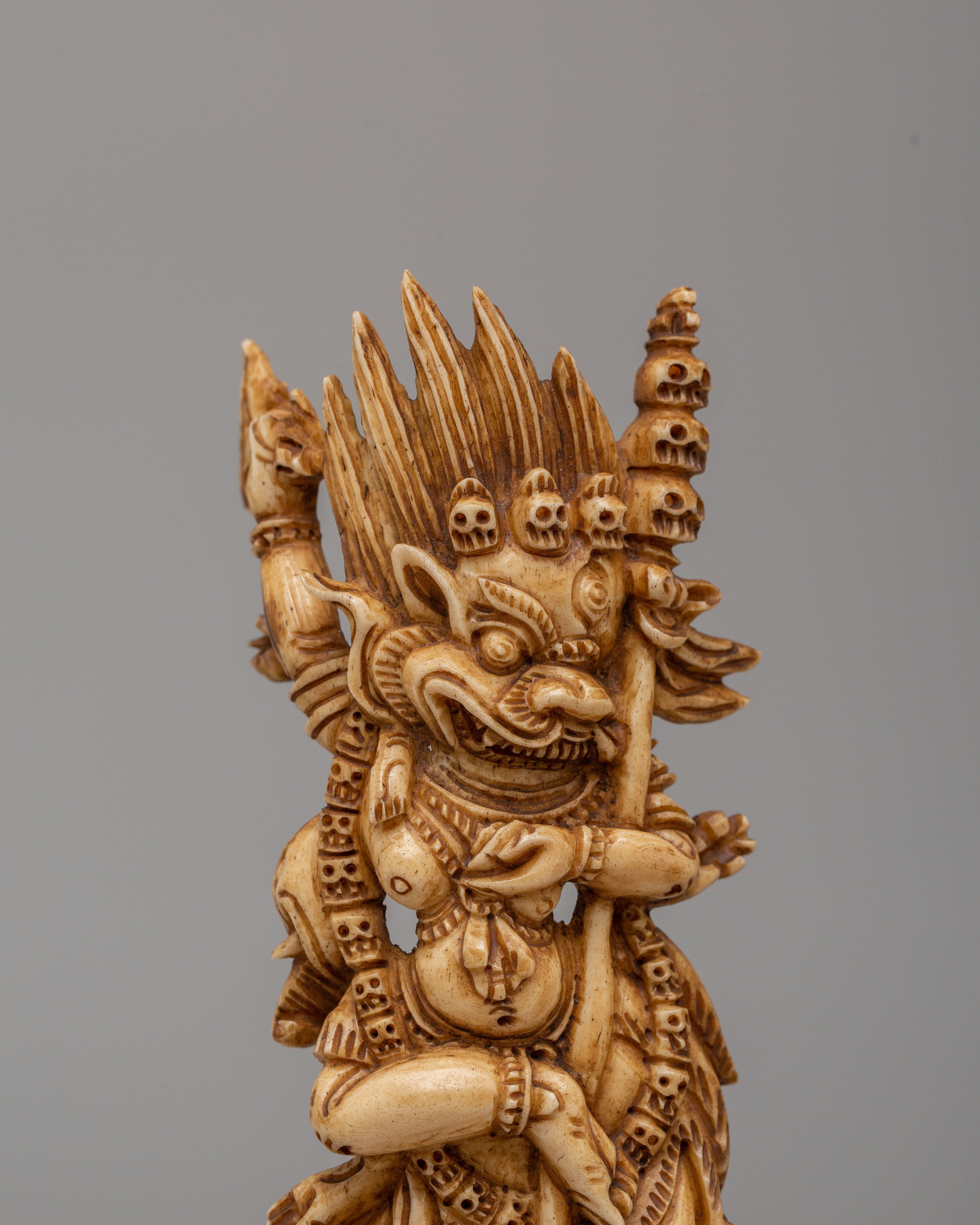 Sacred Dorje Phagmo Bone Sculpture | Handcrafted Ritual Artifact