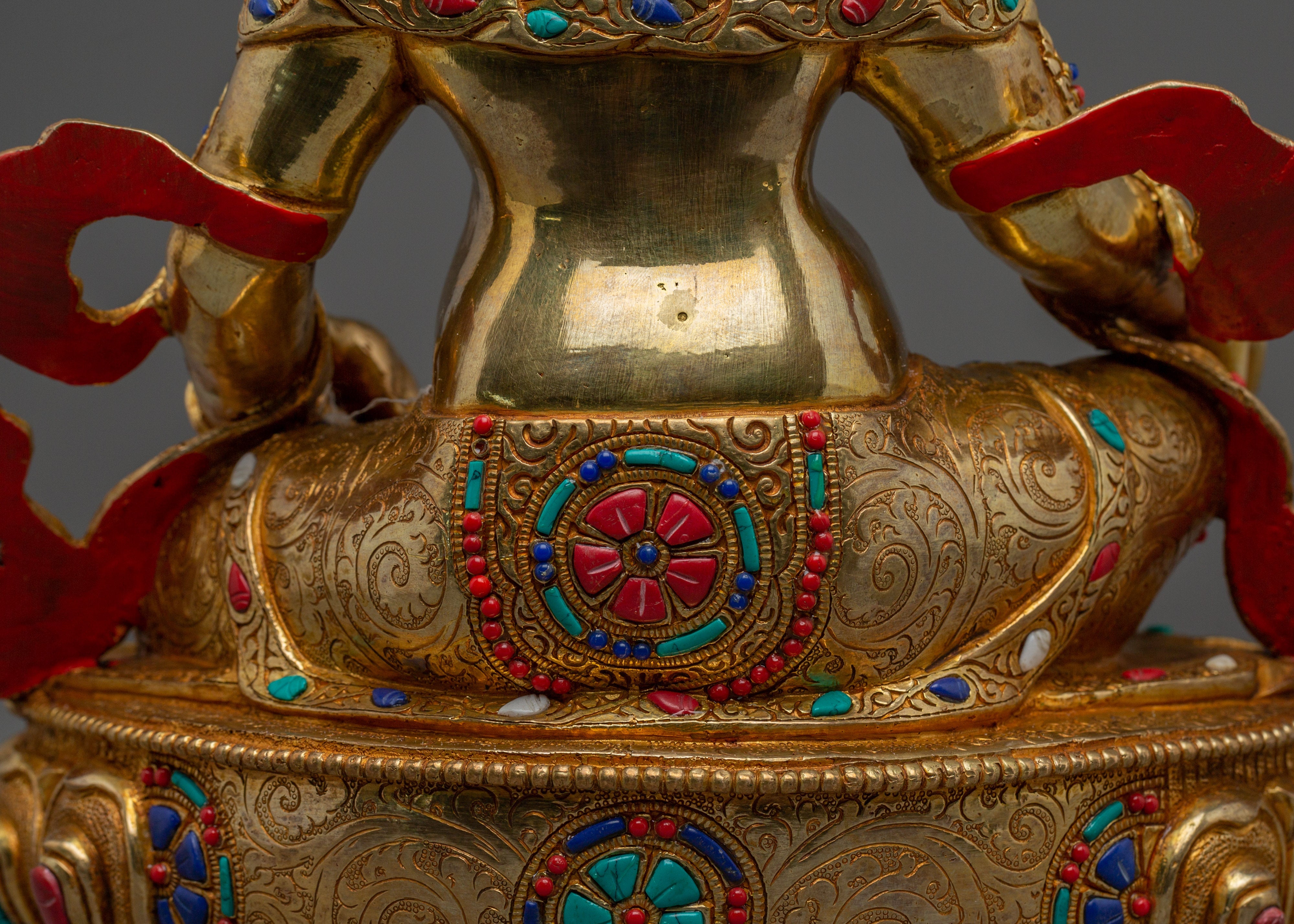 Dzambhala statue in 24K gold-gilded | Symbol of Prosperity and Protection