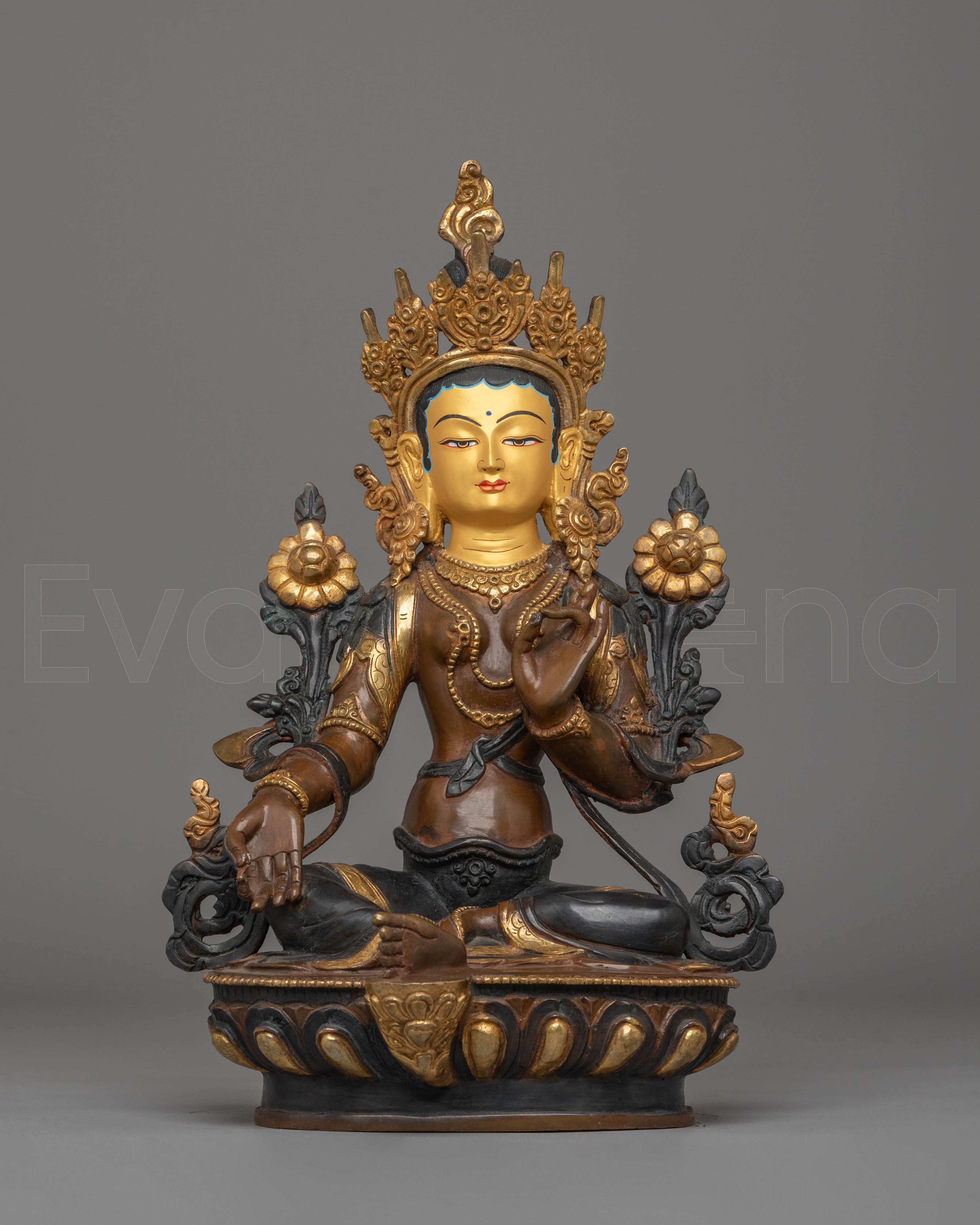 Green Tara Copper Handmade Statue