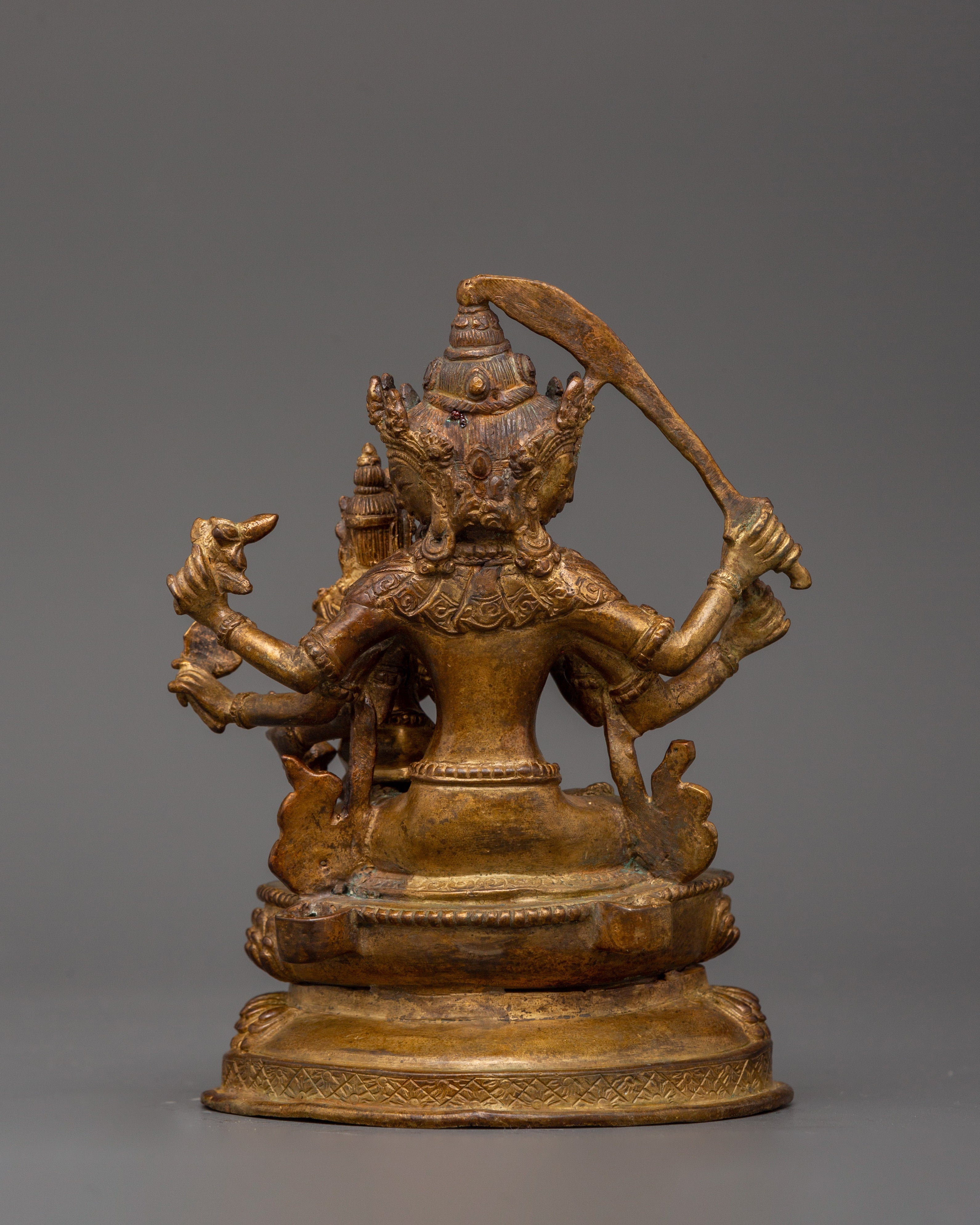Maha Manjushri with Consort Statue | Antique Finish Craft