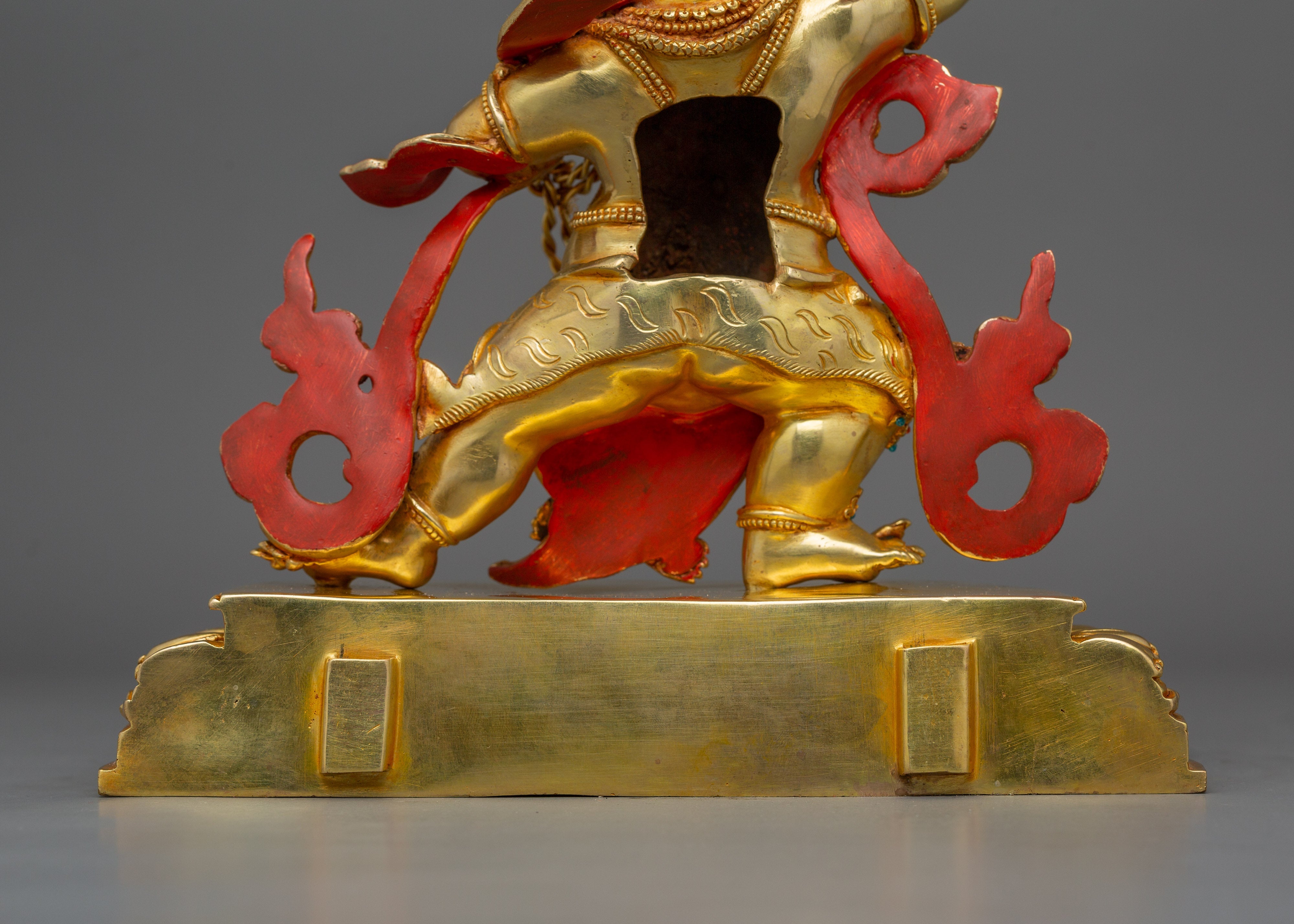 Divine Guardian Deity Vajrapani | 24K Gold Gilded Sculpture