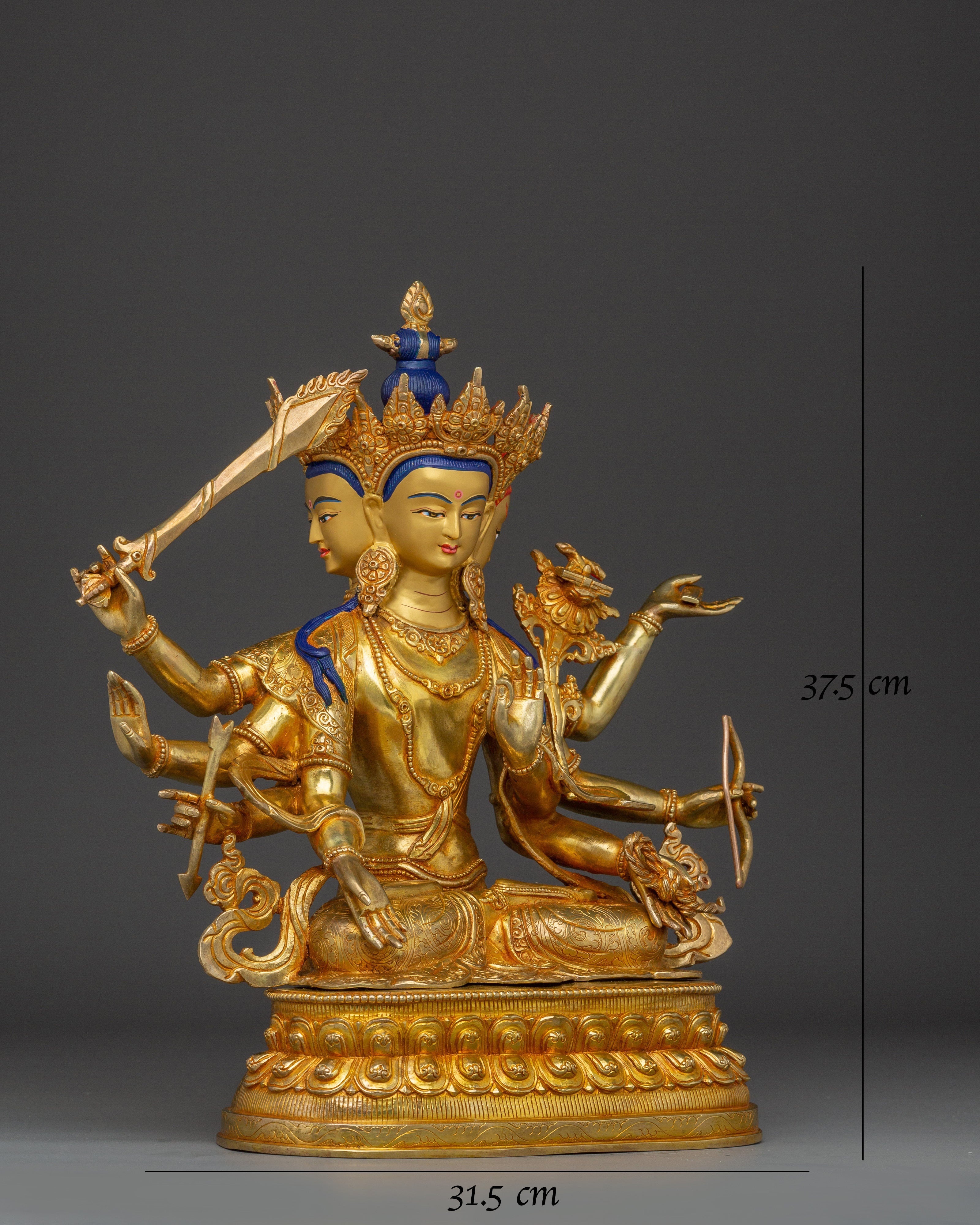 maha-manjushri-golden-statue