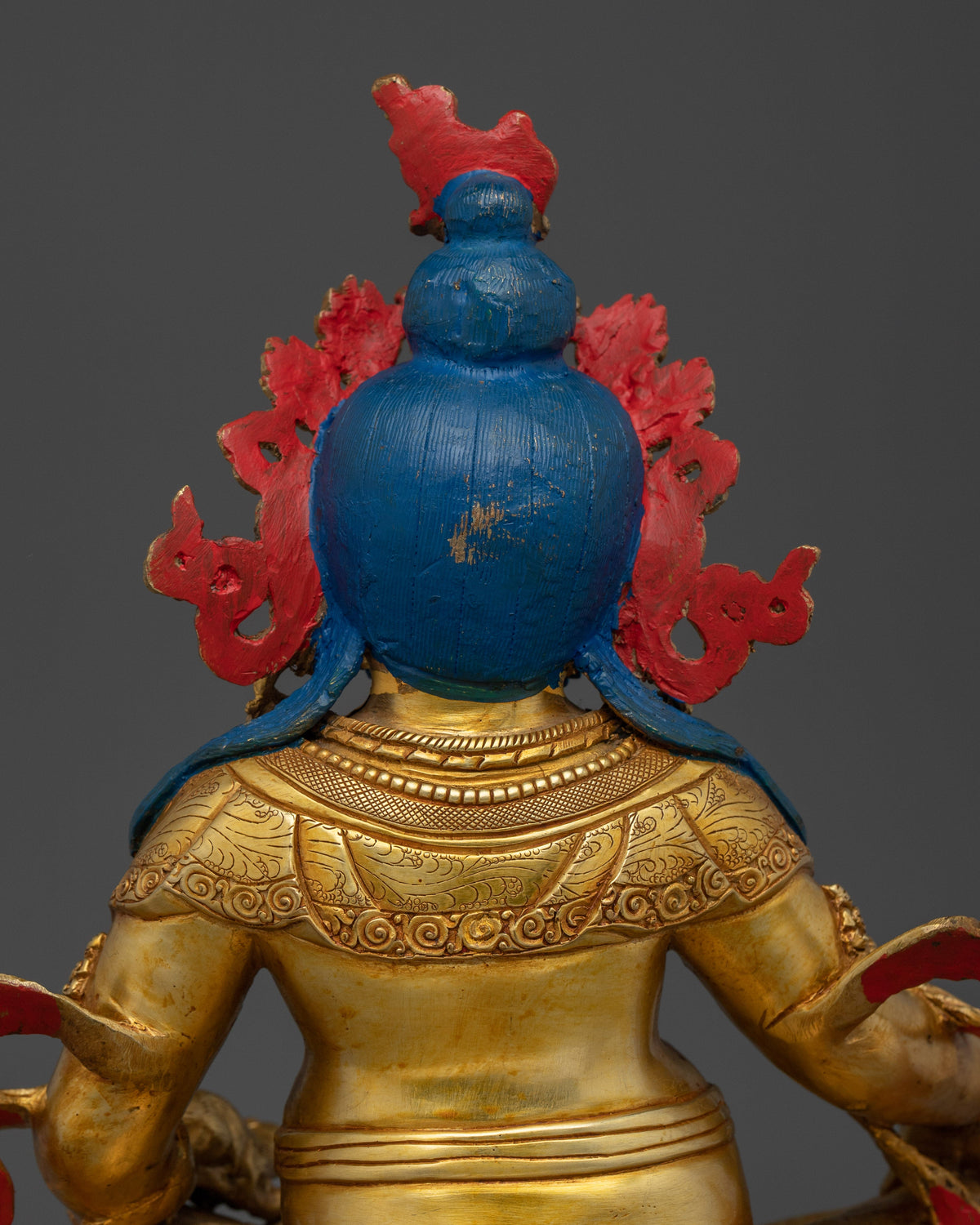 Wealth Lord Dzambhala Golden Statue | Guardian of the Wealth
