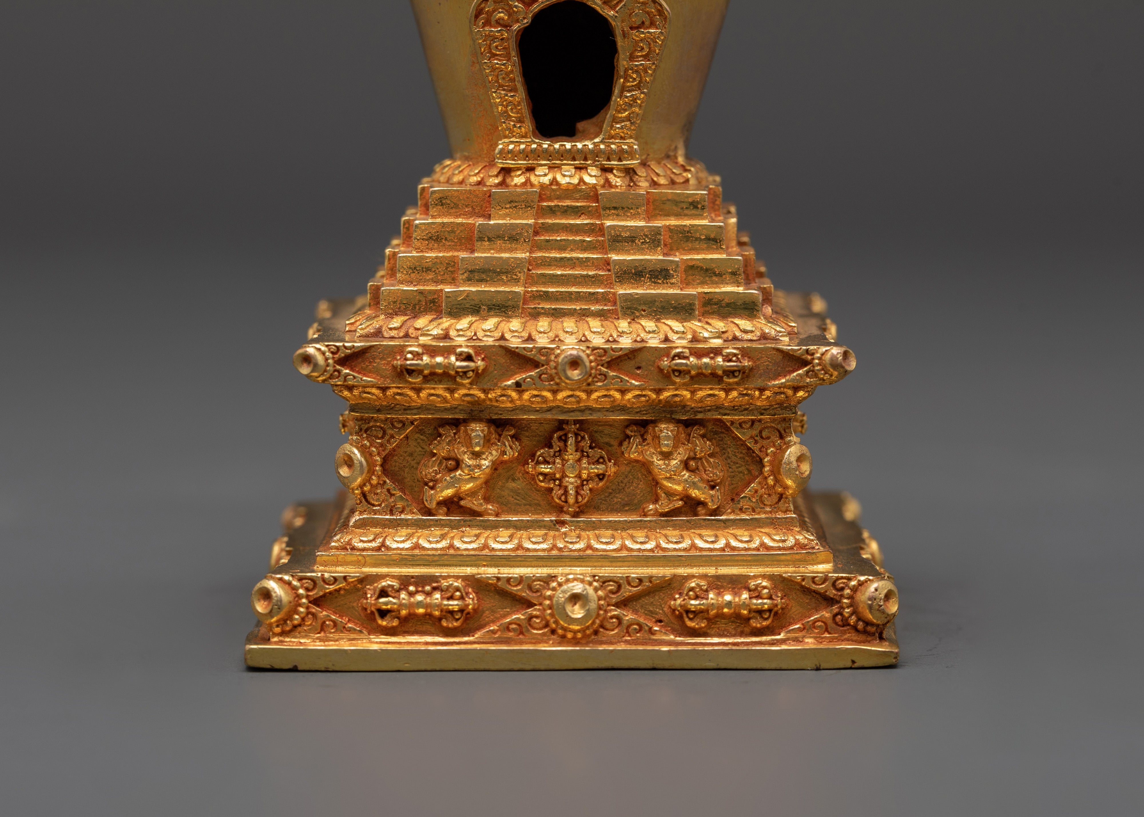 Copper Buddhist Tibetan Shrine | Handcrafted Gold Plated Statue