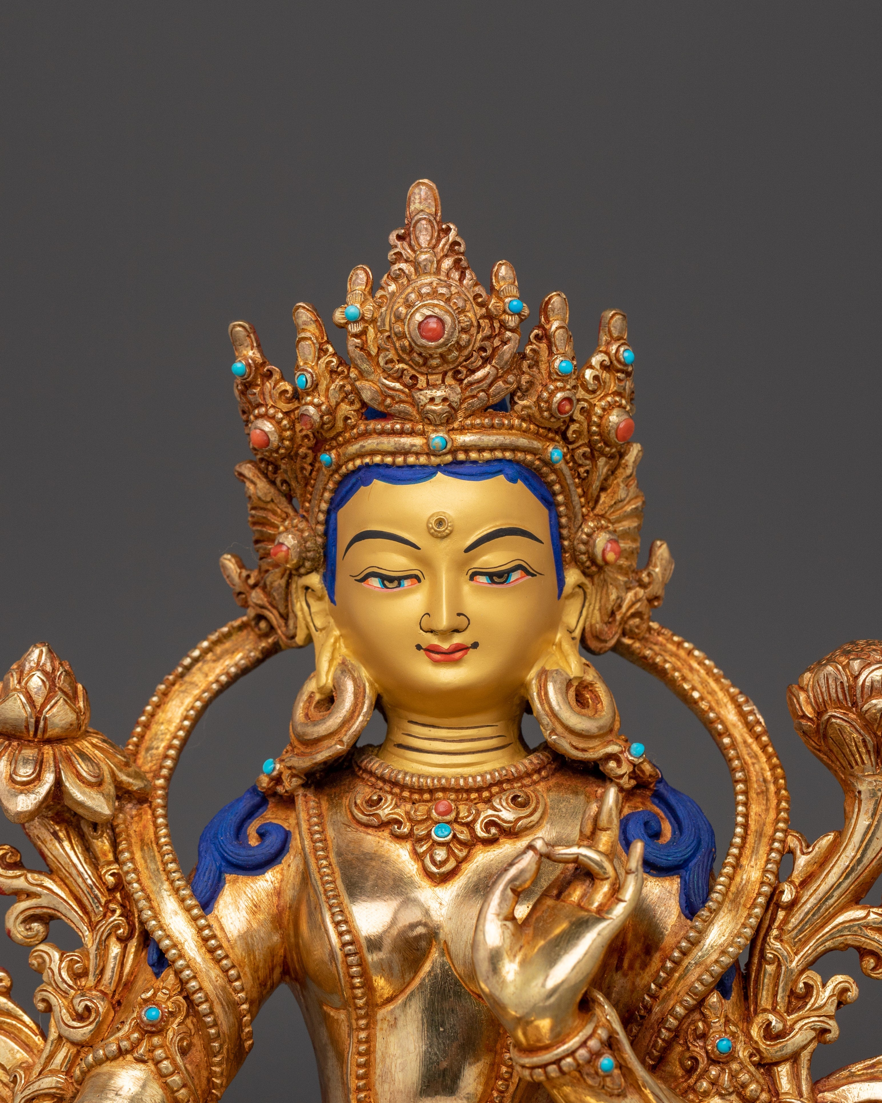 Buddhist Deity Green Tara Statue | Shyama Tara - Swift Action