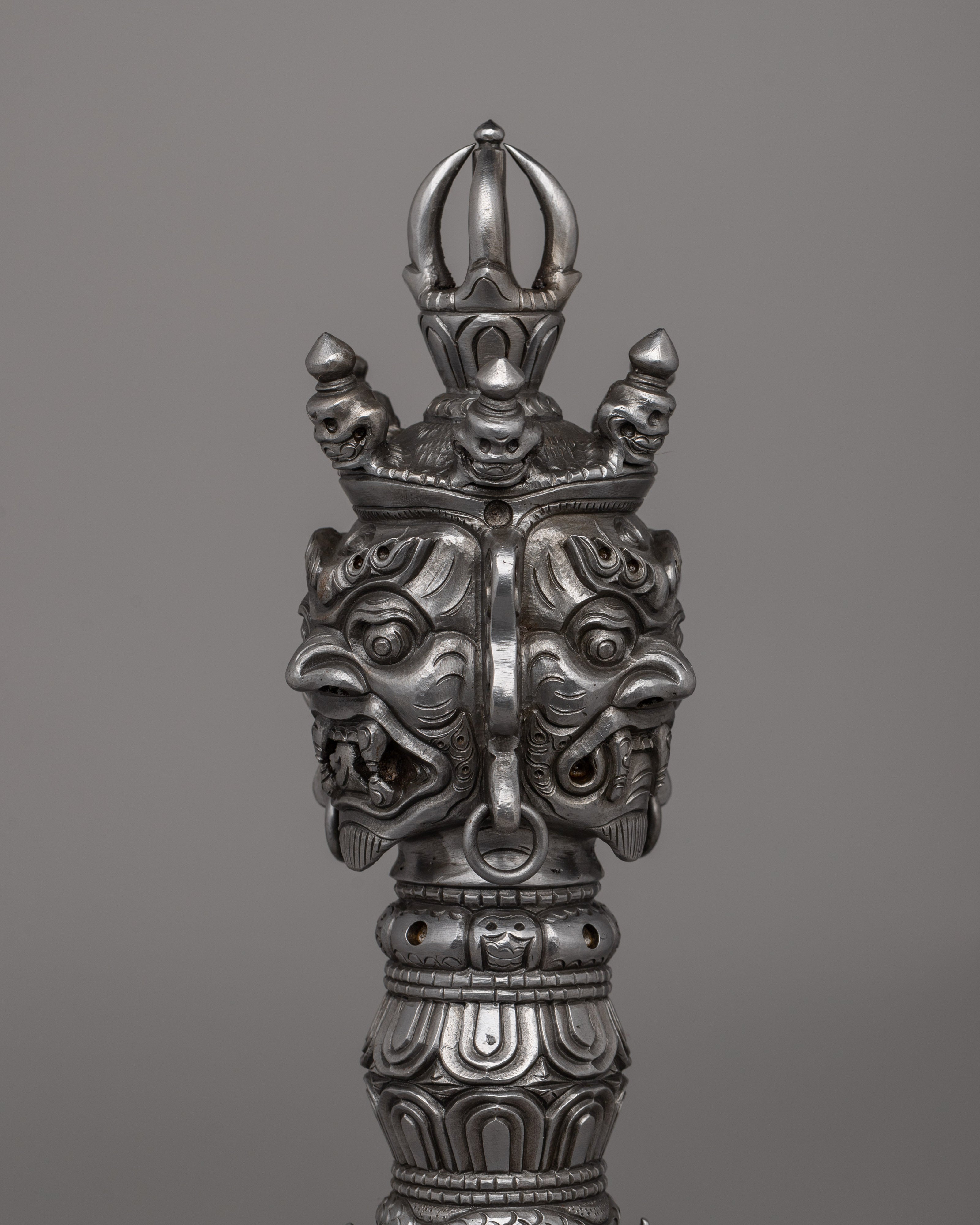 Handcrafted Iron Vajra Phurba | A Sacred Tibetan Ritual Artifact