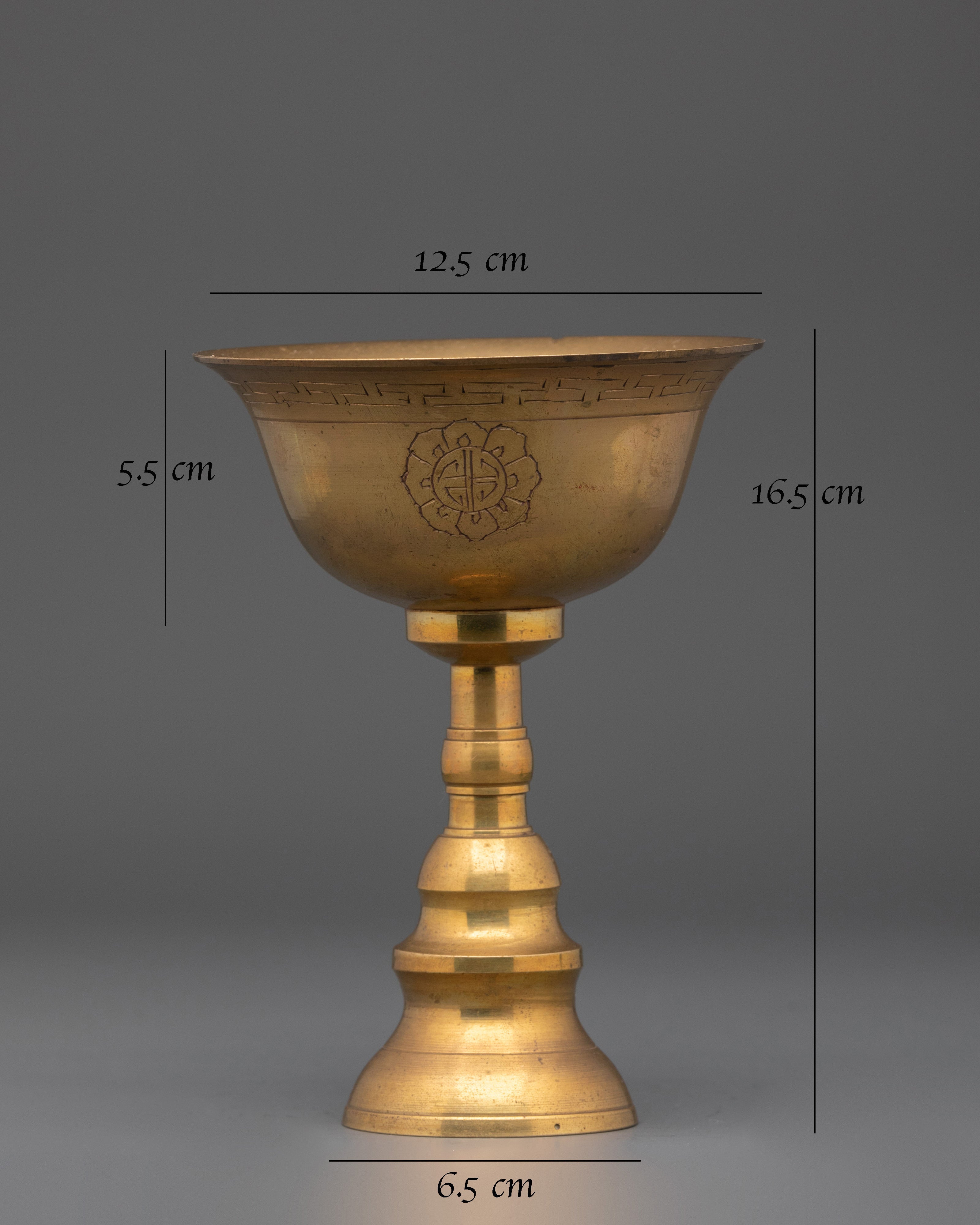 Brass Ghee Lamp | Sacred Offering Lamp for Altar