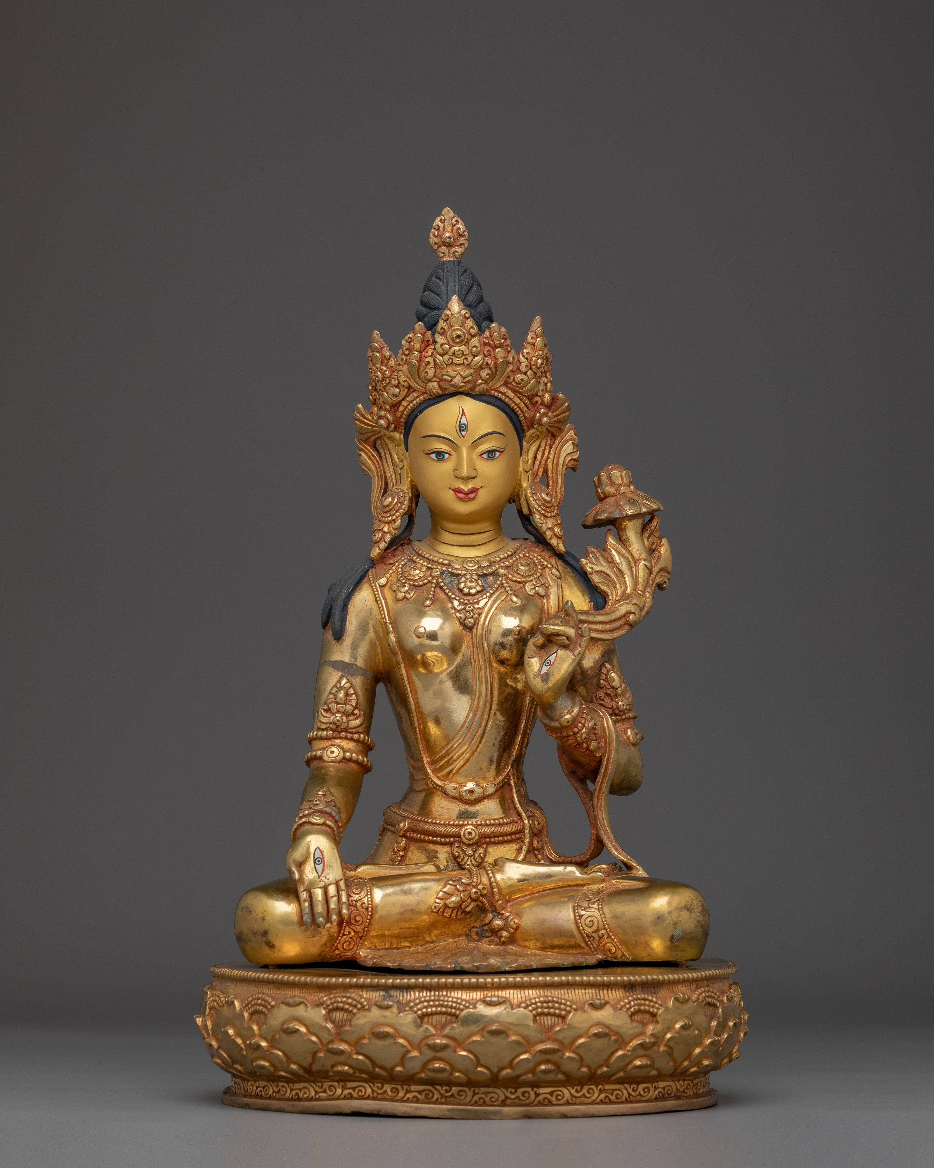 Golden White Tara Spiritual Statue