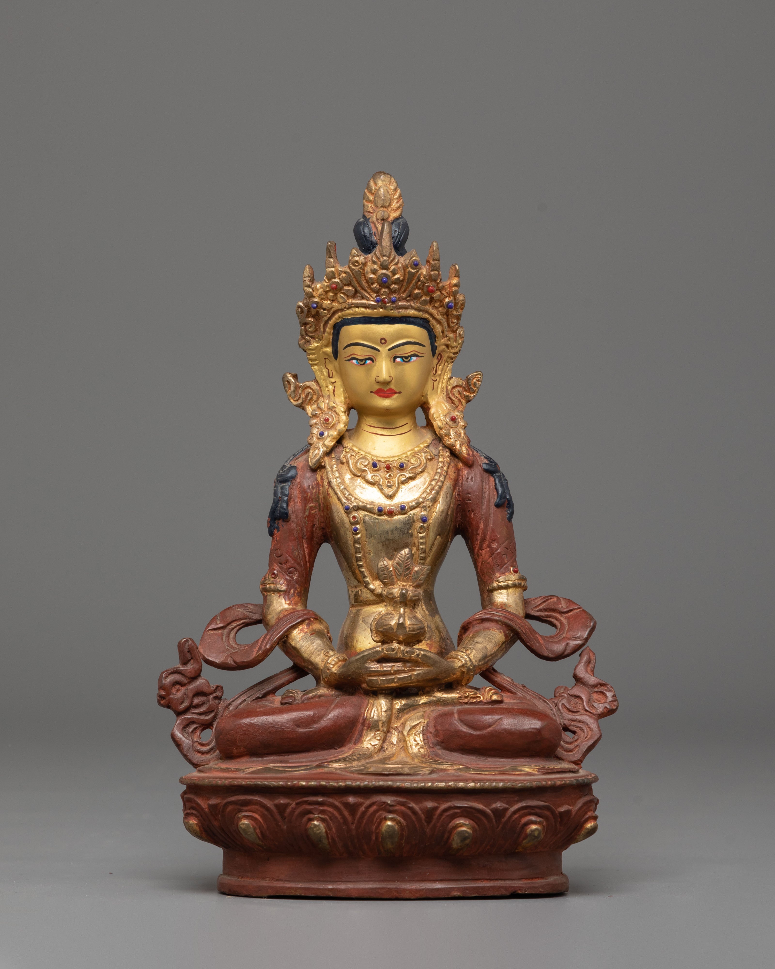 Handmade Statue of Tibetan Deity Amitayus