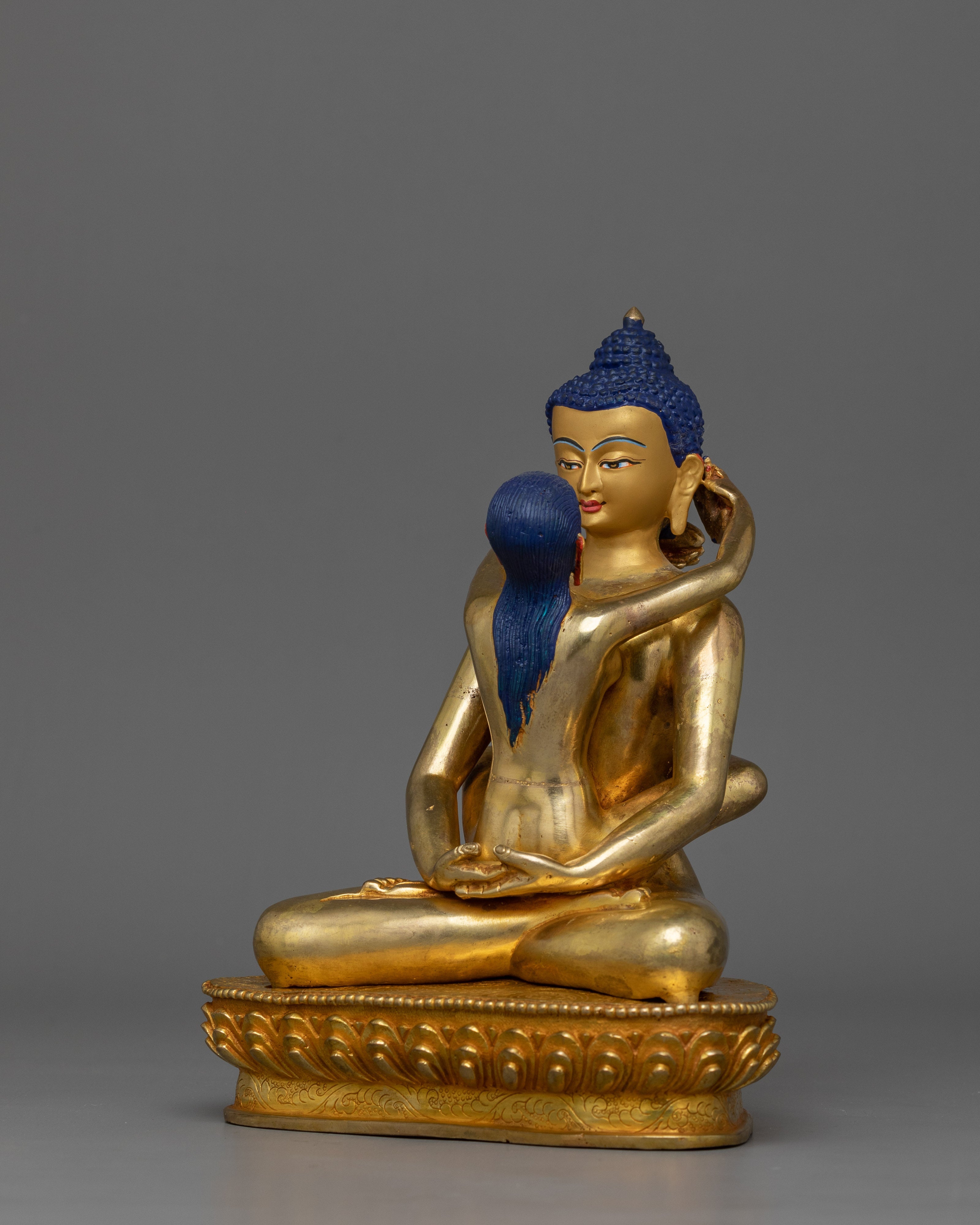 8.5 Inches SamanthaBhadra with Consort Statue | Embodiment of Compassion