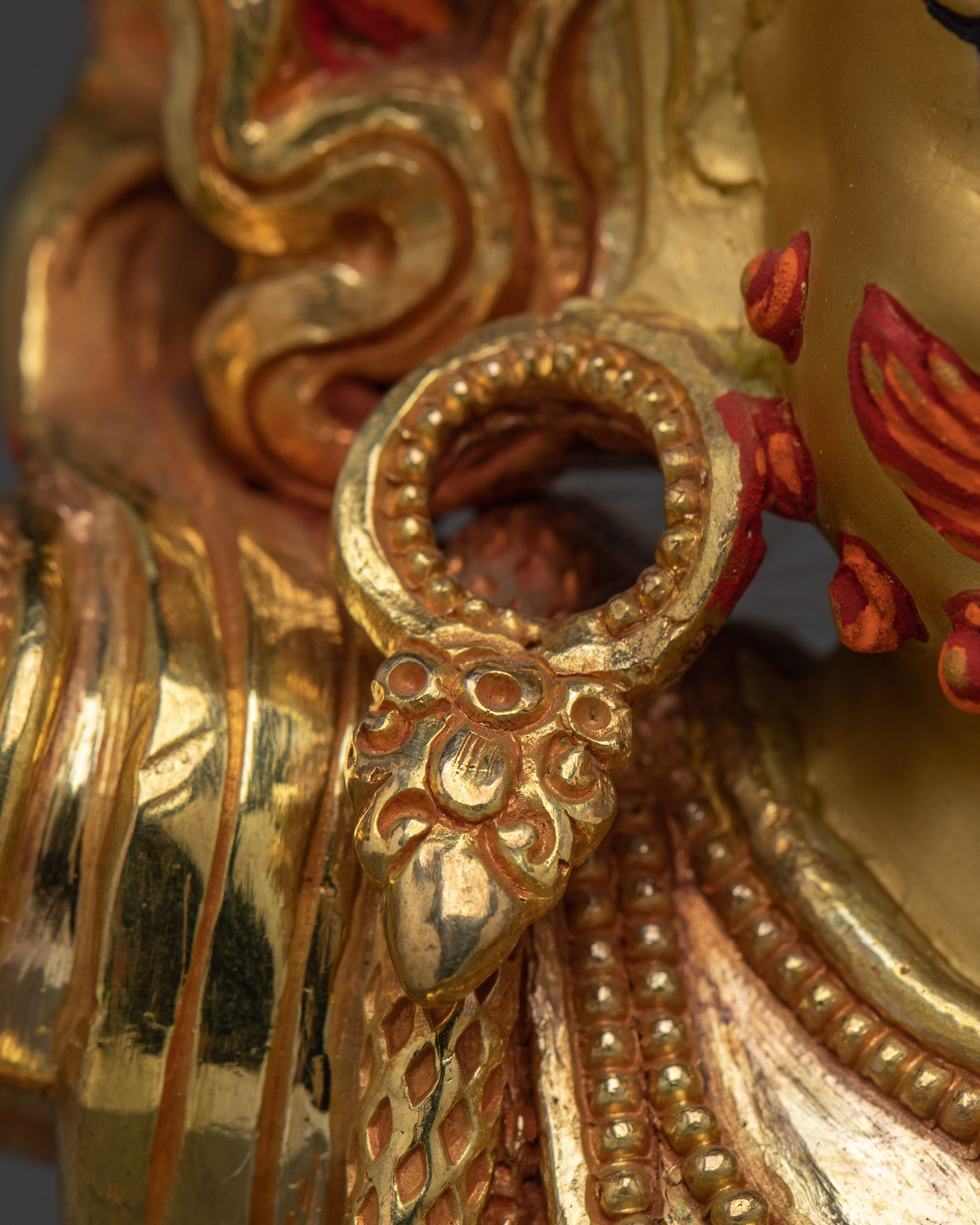 24K Gold Gilded Vajrapani Statue | Meditation & Shrine Decor