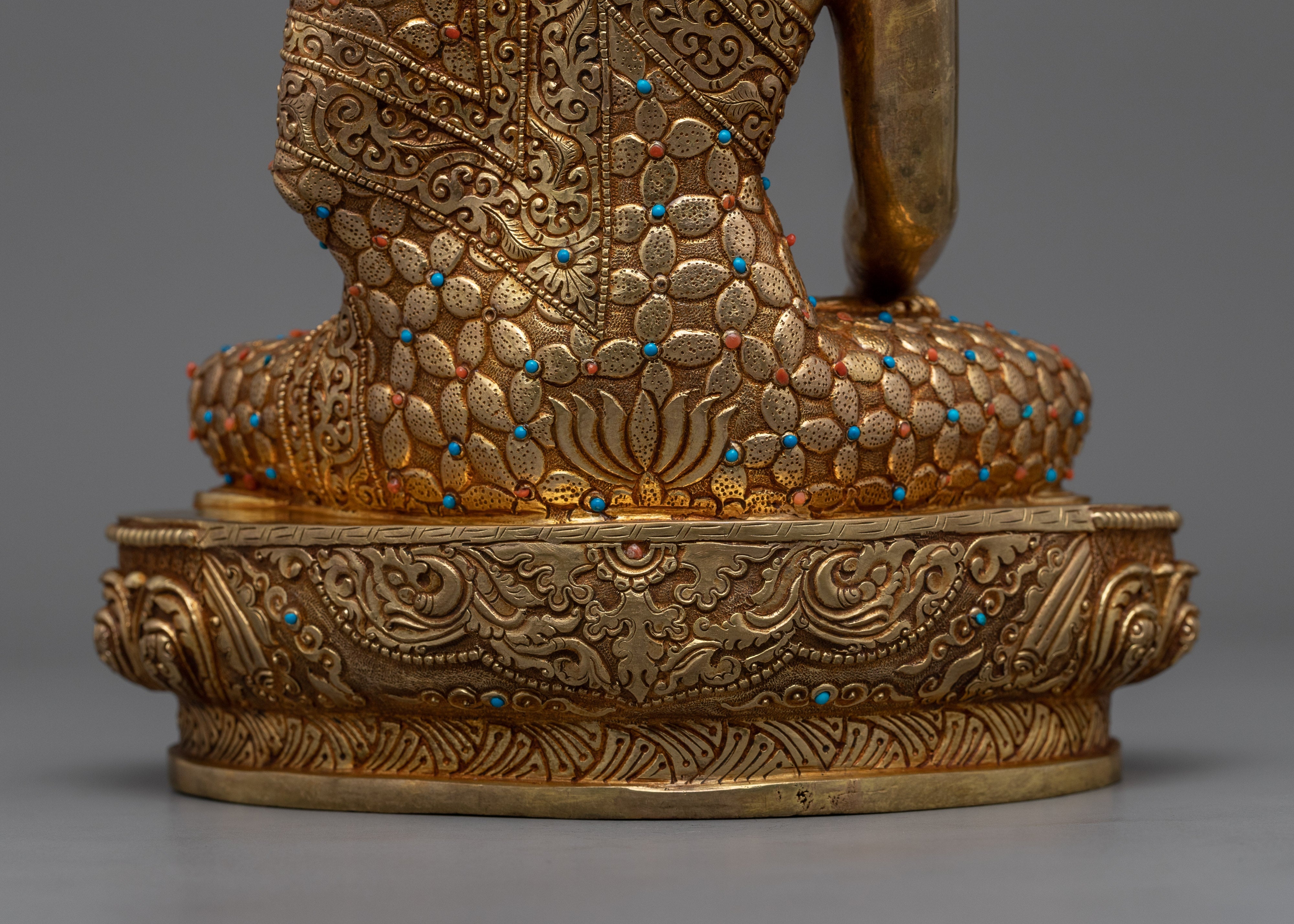 Shakyamuni Buddha Statue | Siddhartha Buddha Statue Gilded in Gold