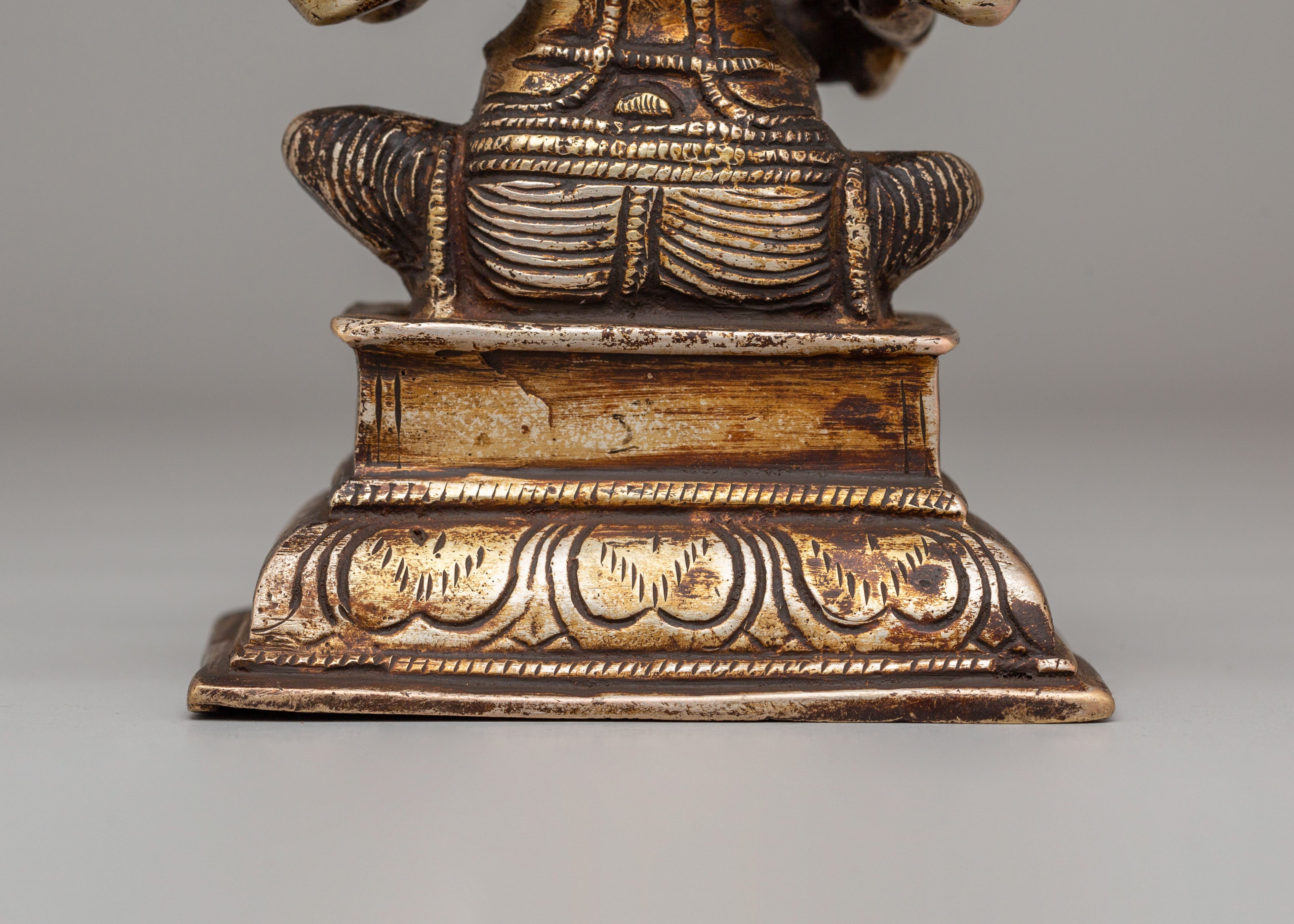 Ganesha Prosperity Statue | Antique Finishing, 24K Gold Plating, and Silver Plating