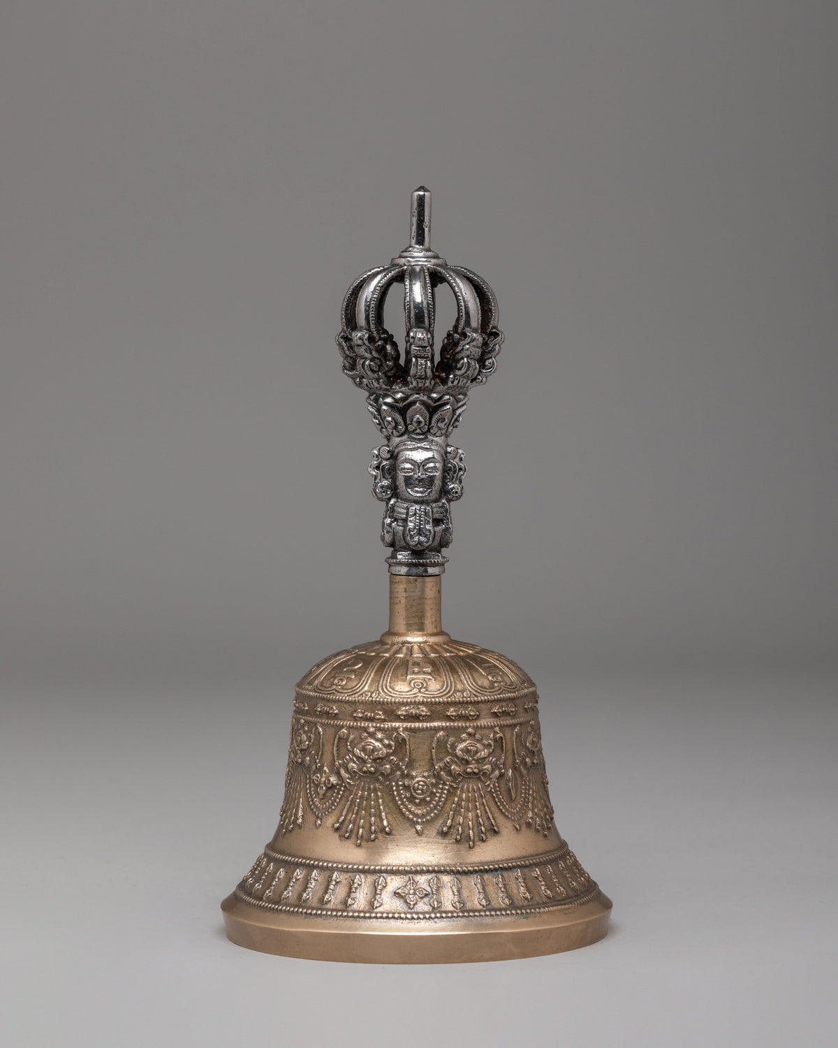 Handmade Ritual Dorje and Bell Set | Bronze and Iron Tibetan Ritual Instruments
