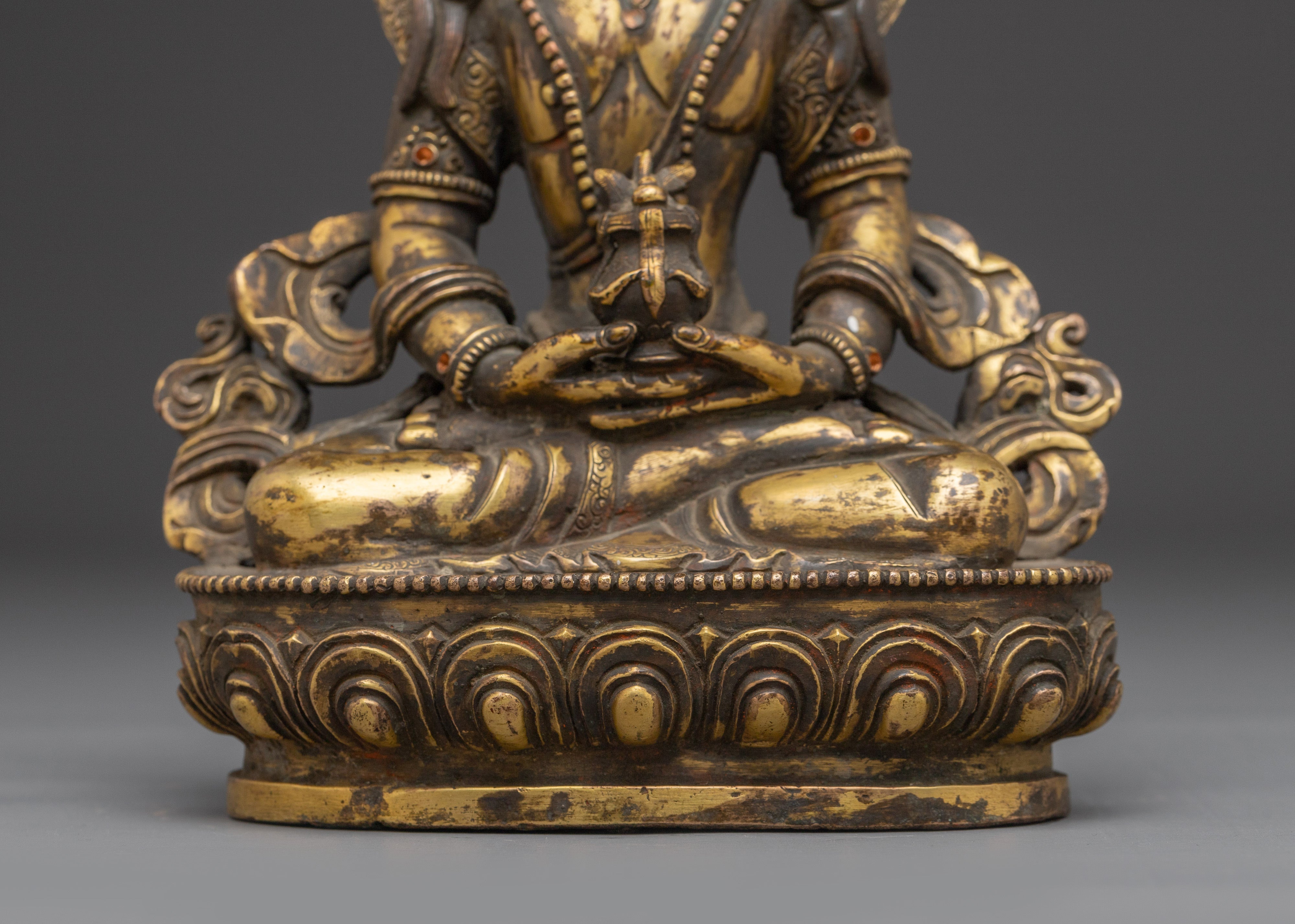 Handcrafted Copper Amitayus Statue | Tibetan Buddha Sculpture