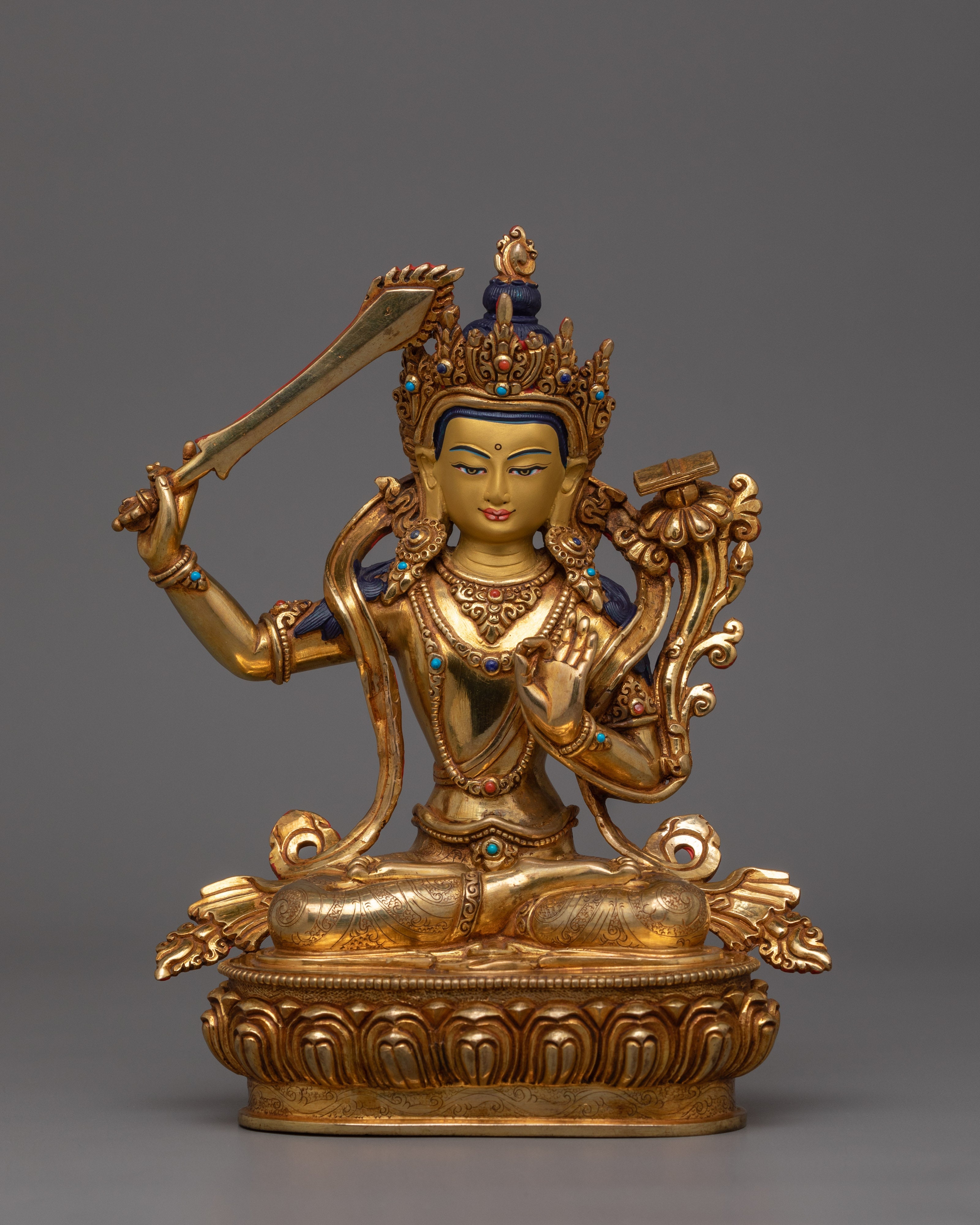 handmade-statue-of-bodhisattva-deity-manjushri