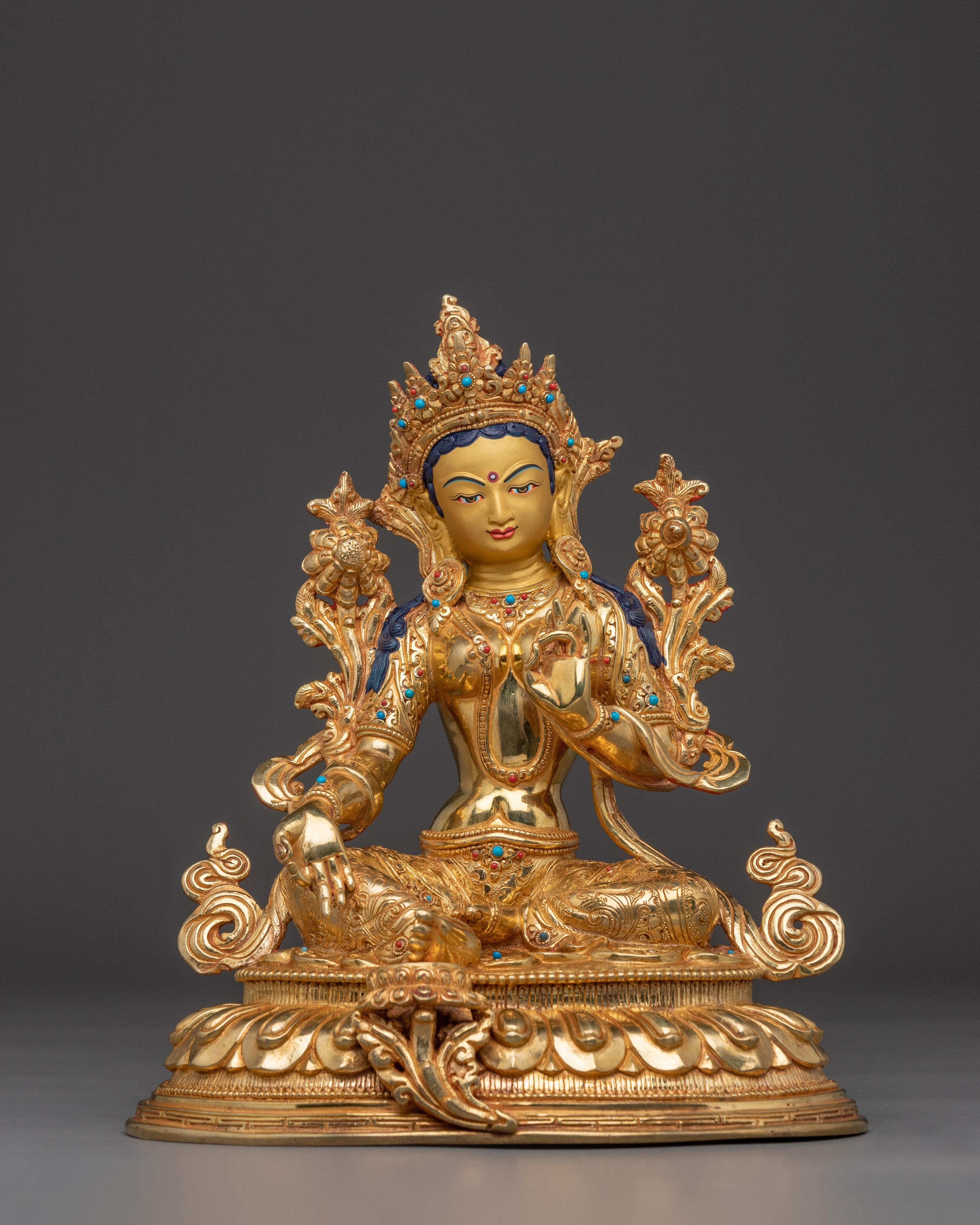 Serene Green Tara Handcrafted Figurine