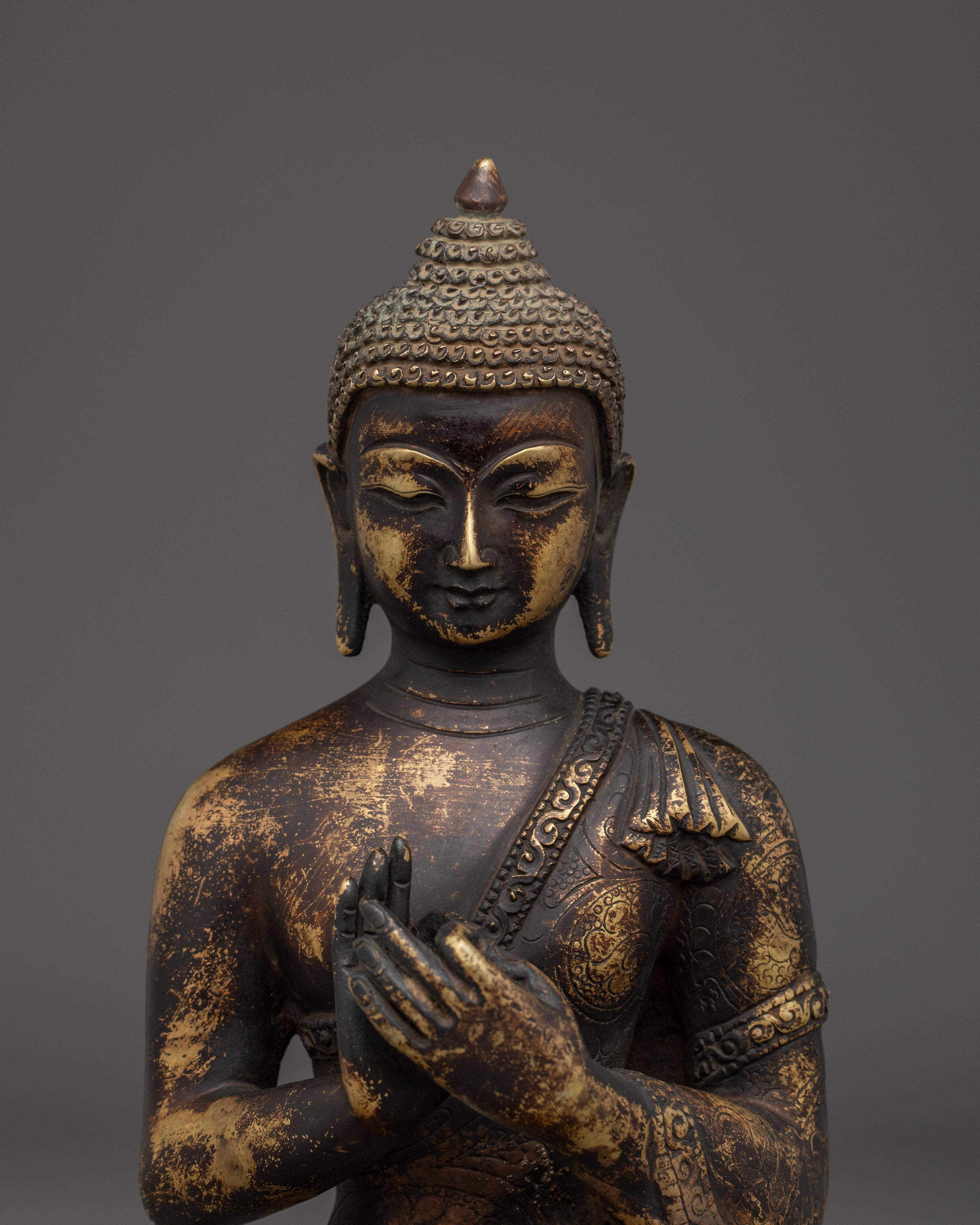 Vairocana Copper Statue for Antique Finish | Cosmic Buddha Artwork