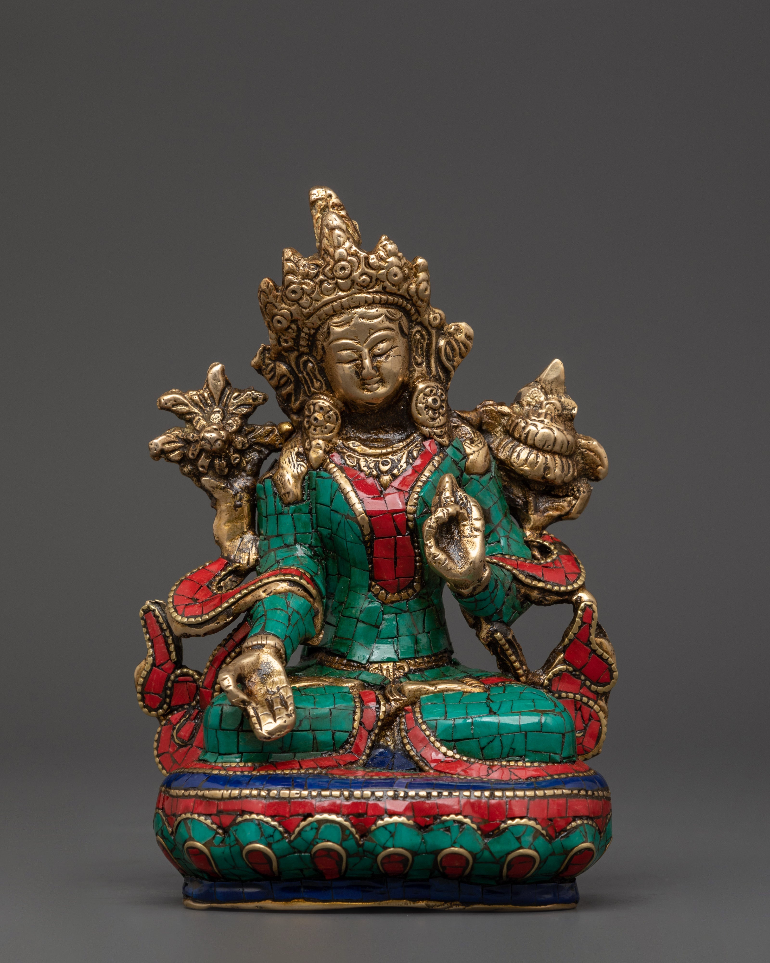 White Tara Handcrafted Brass Statue