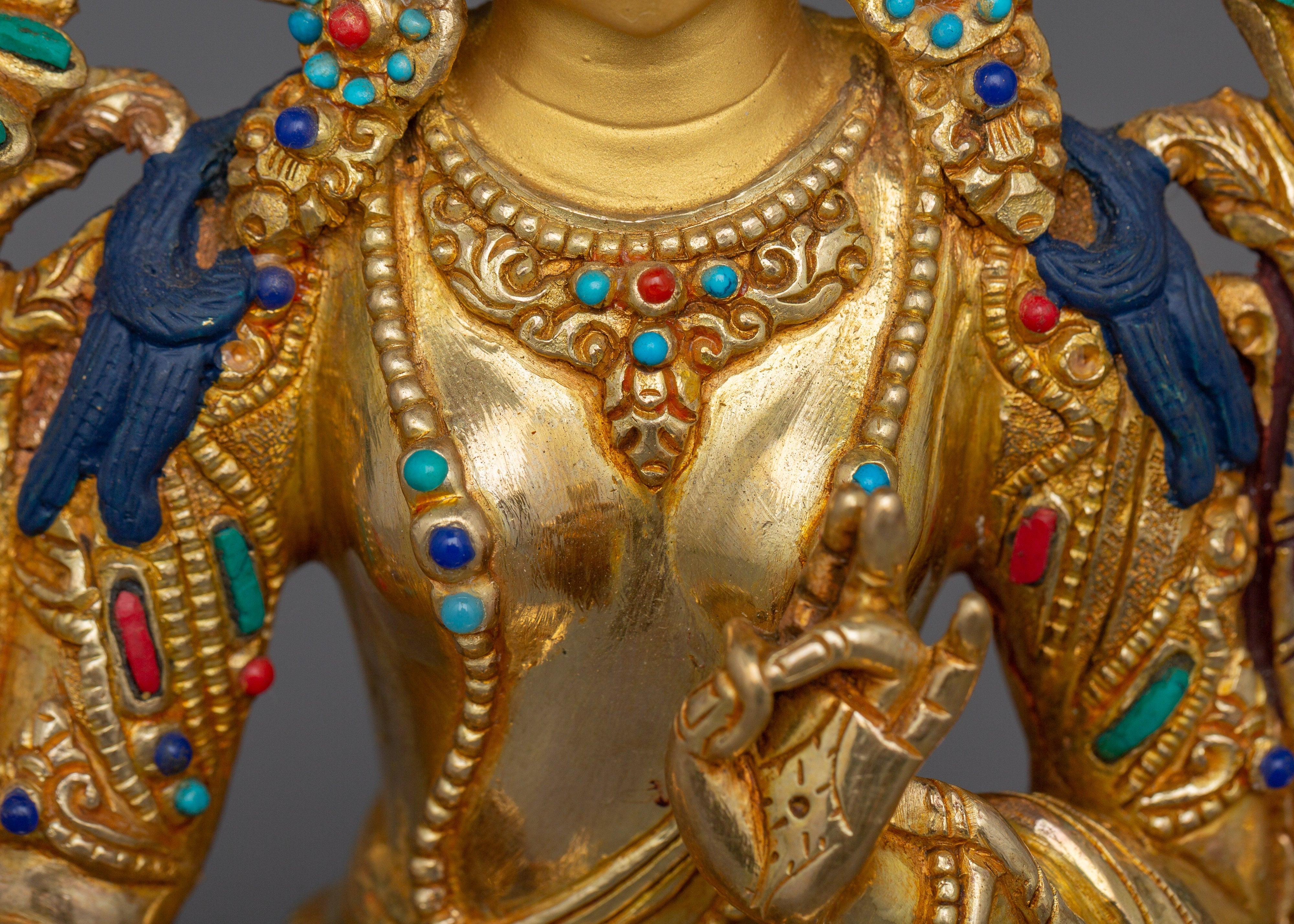 Handcrafted Green Tara Figurine | Bodhisattva of Protection