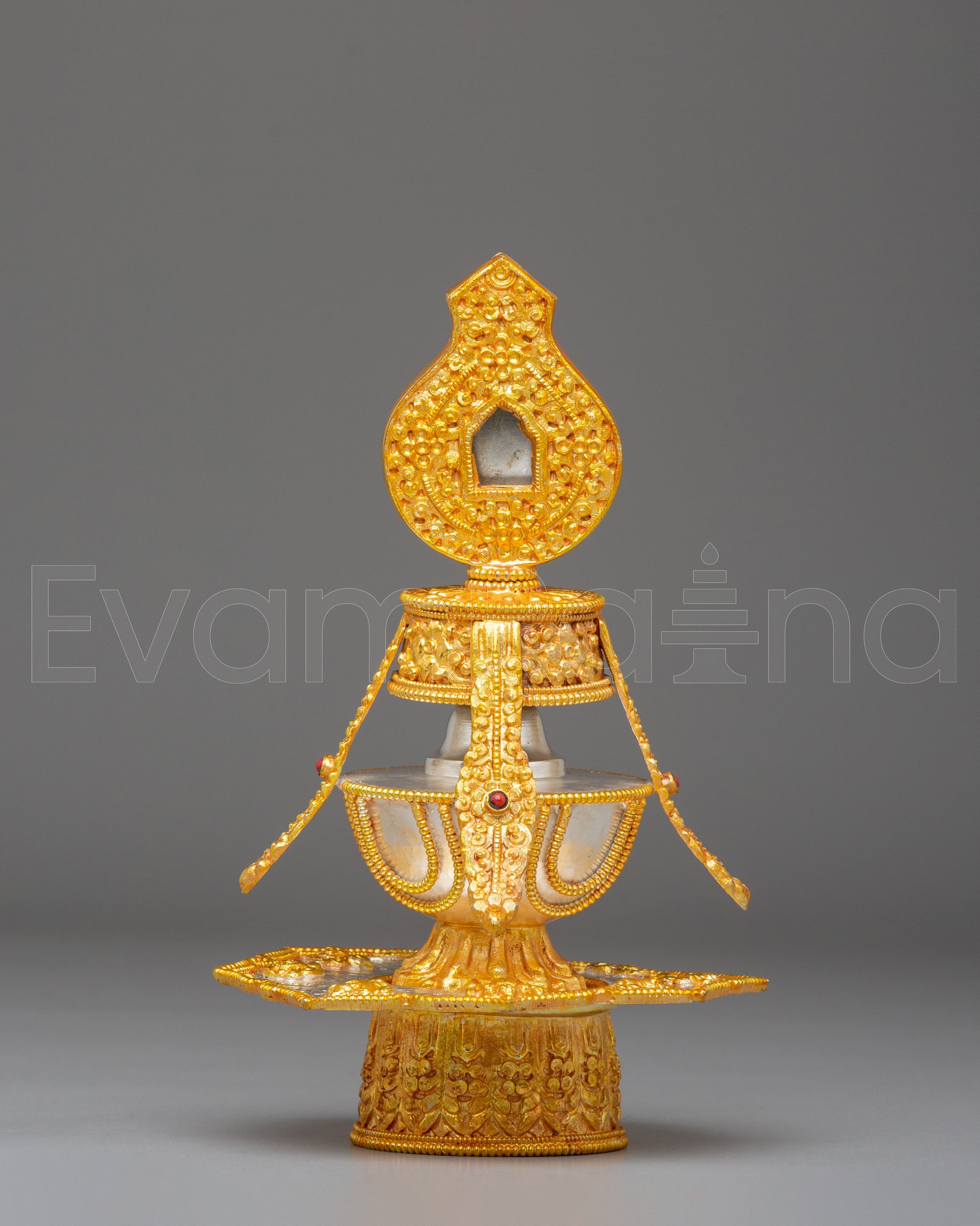 Handcrafted Tibetan Long Life Vase | Spiritual Copper Art