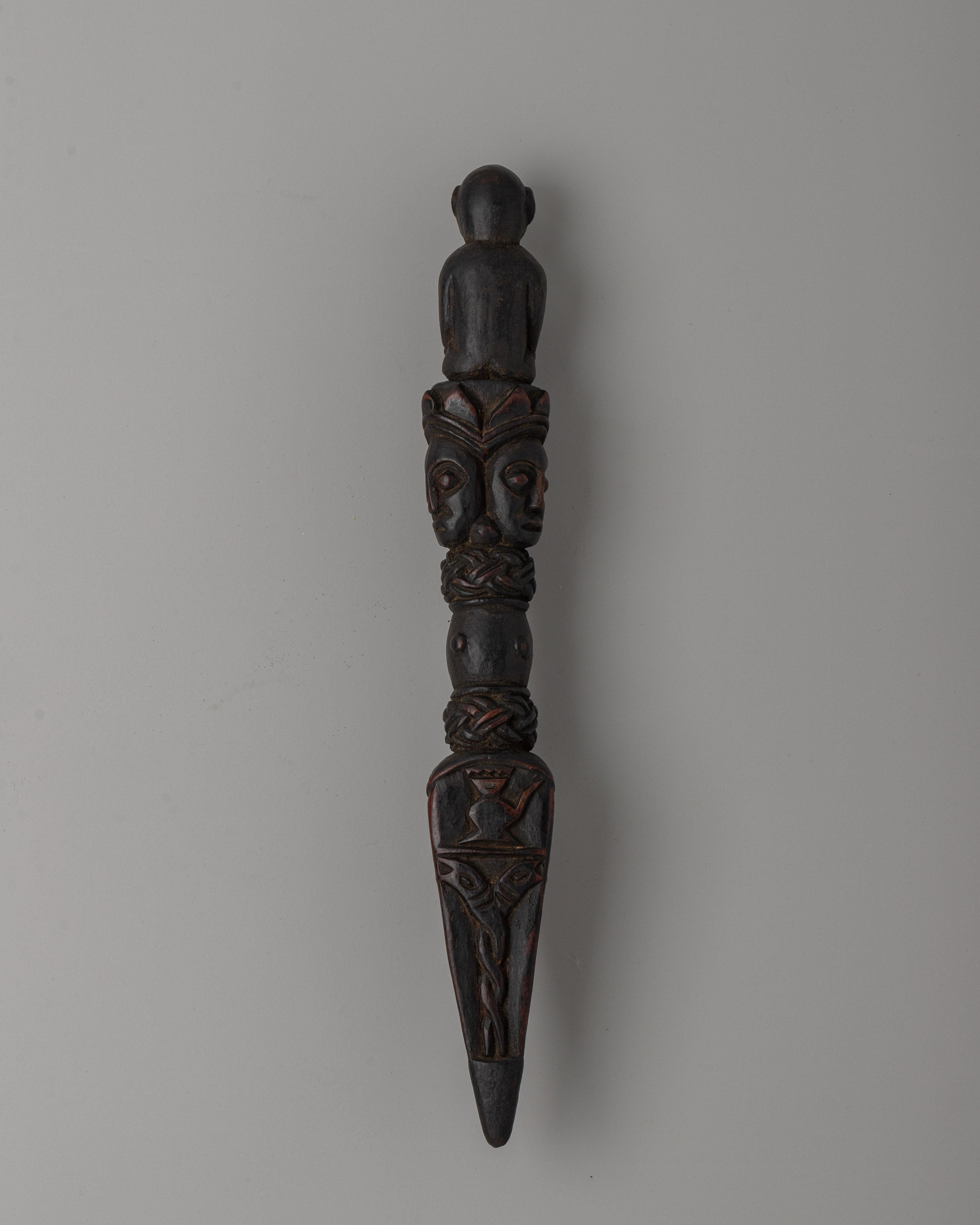 Hand-Carved Wooden Dorje Phurba | Sacred Energy Symbol