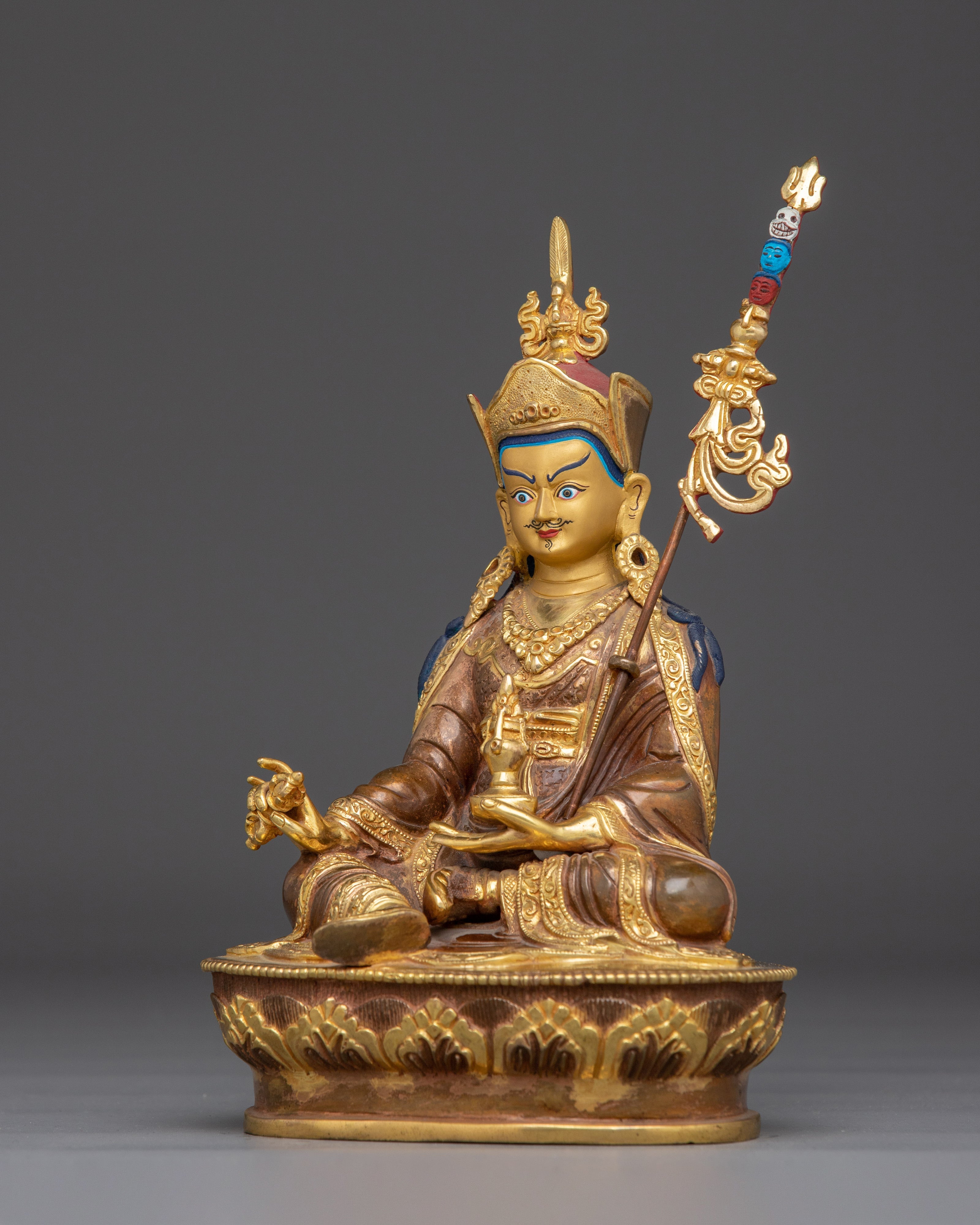 Tibetan Meditating Lord Padmasambhava Statue | Buddha of Spiritual Enlightenment