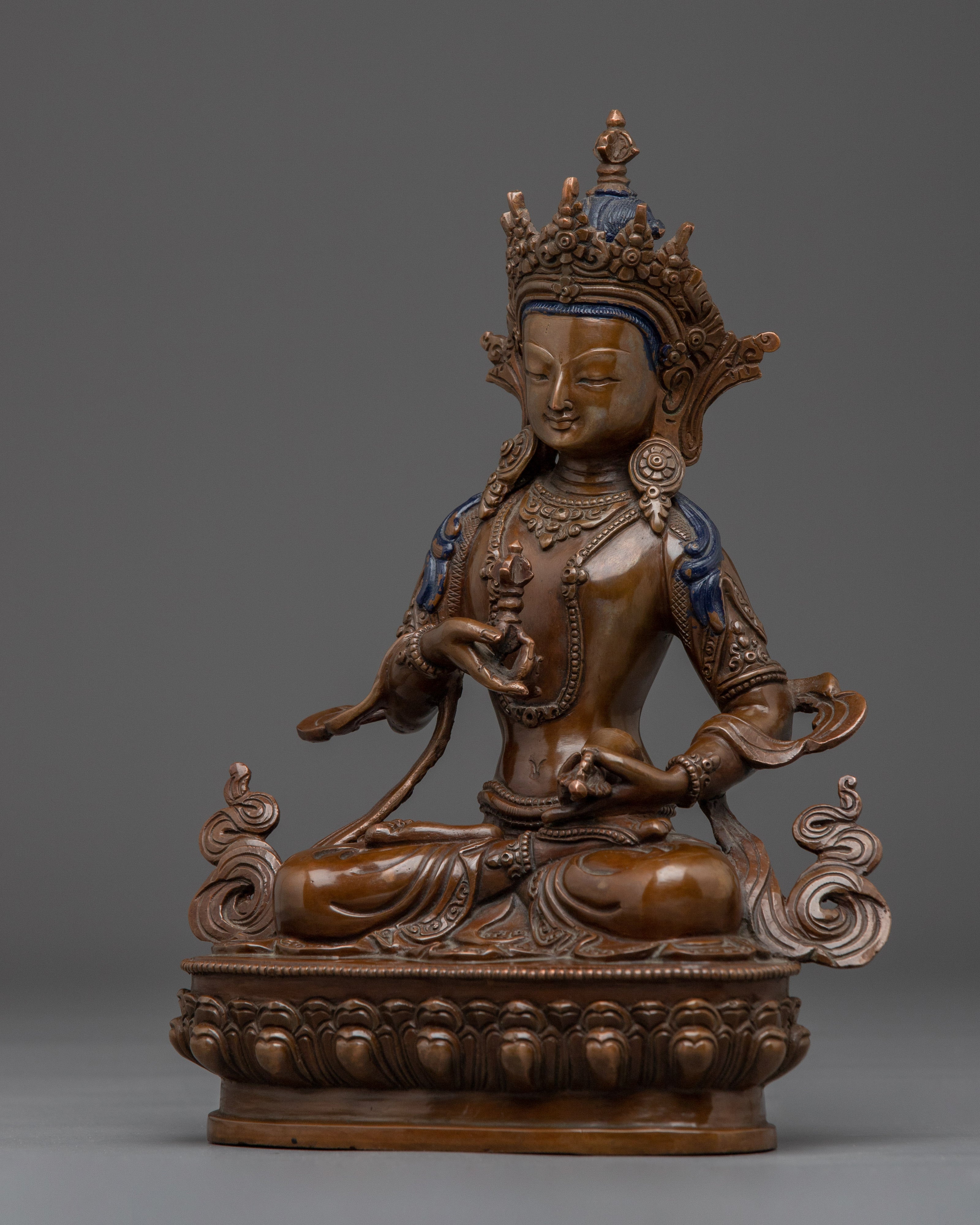 Oxidized Dorje Sempa Statue | Vajrasattva - Embodiment of Purity