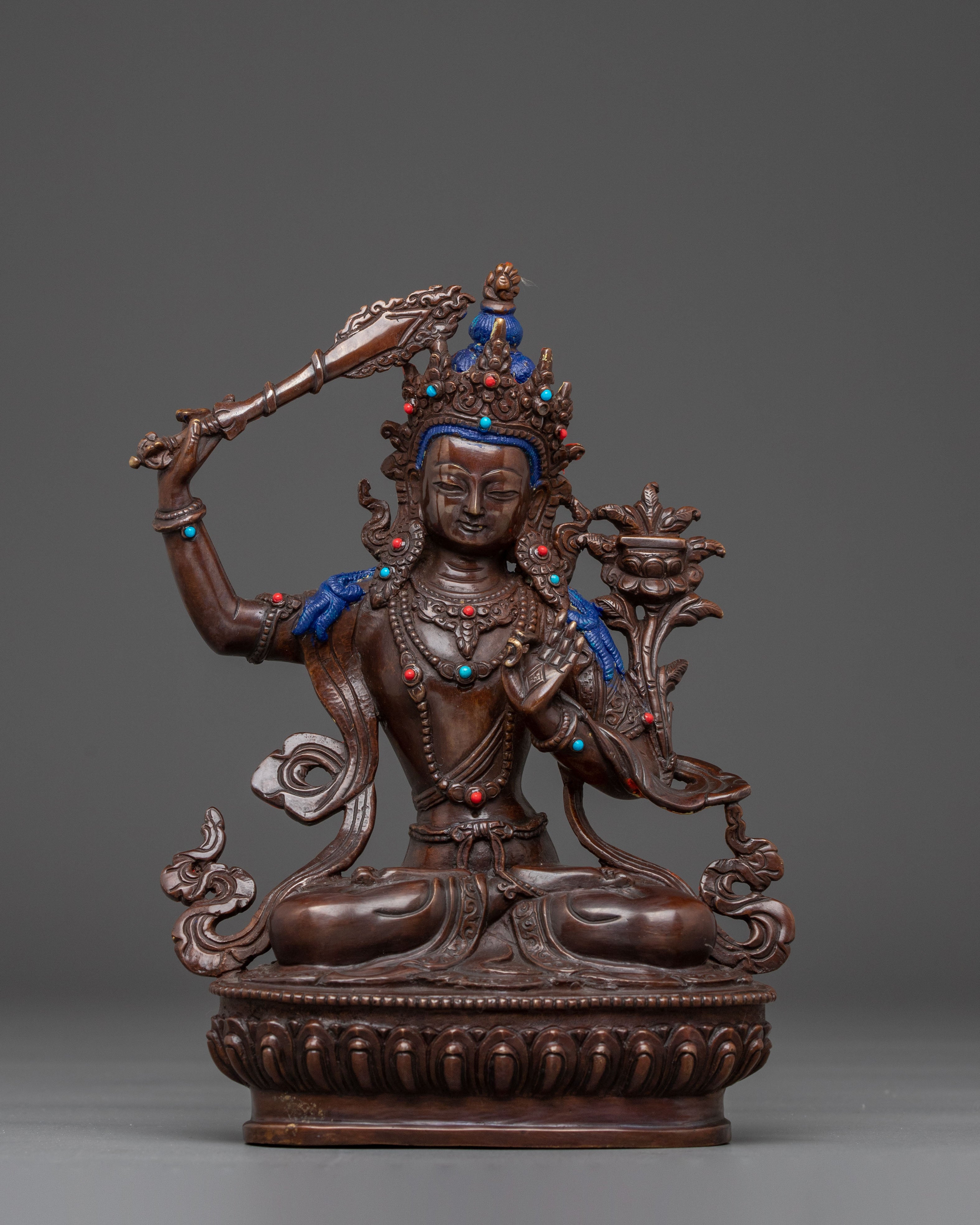 Wisdom Bodhisattva Manjughosa Statue | Handmade Nepali Art