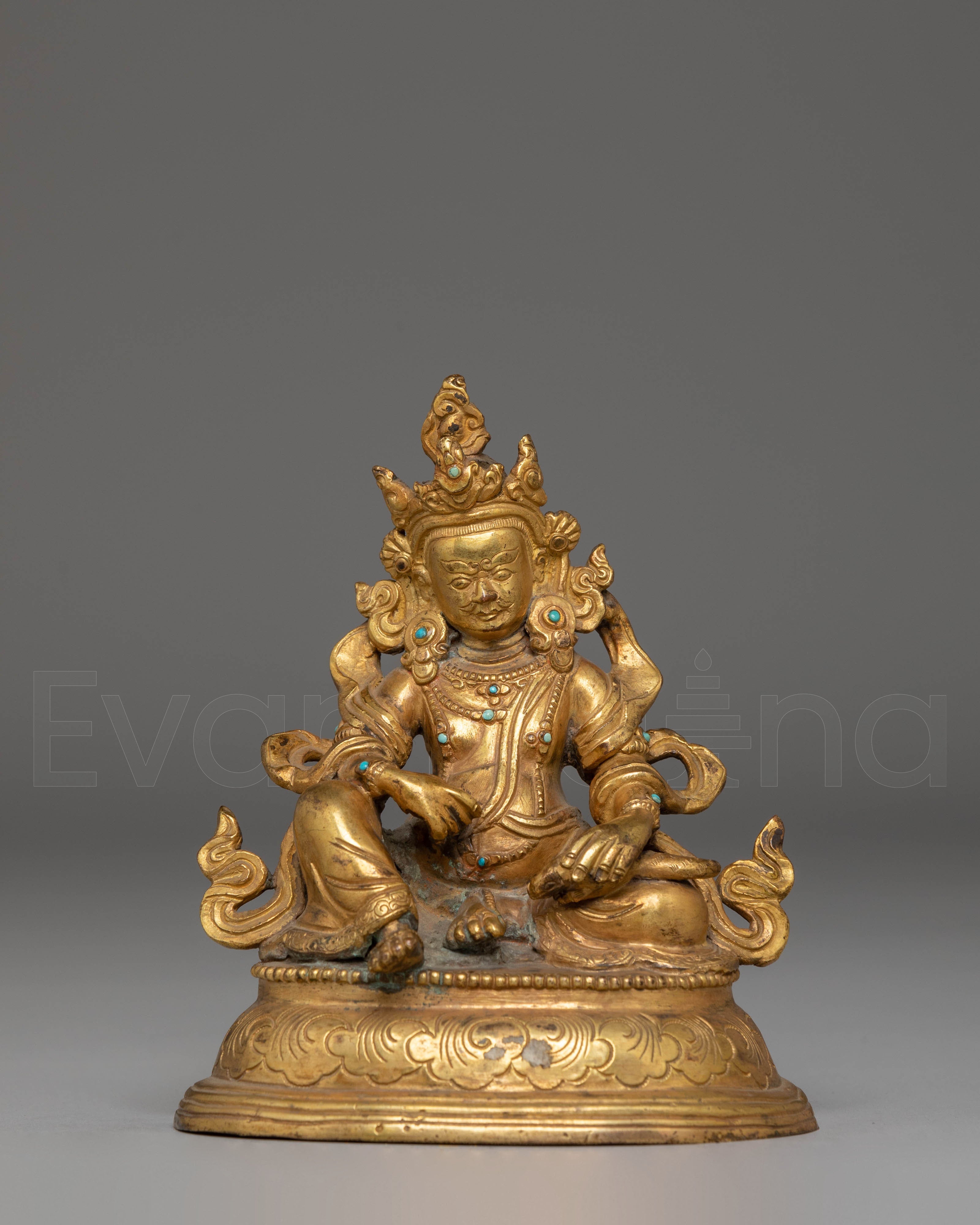 Handcrafted Copper Sculpture of Dzambhala