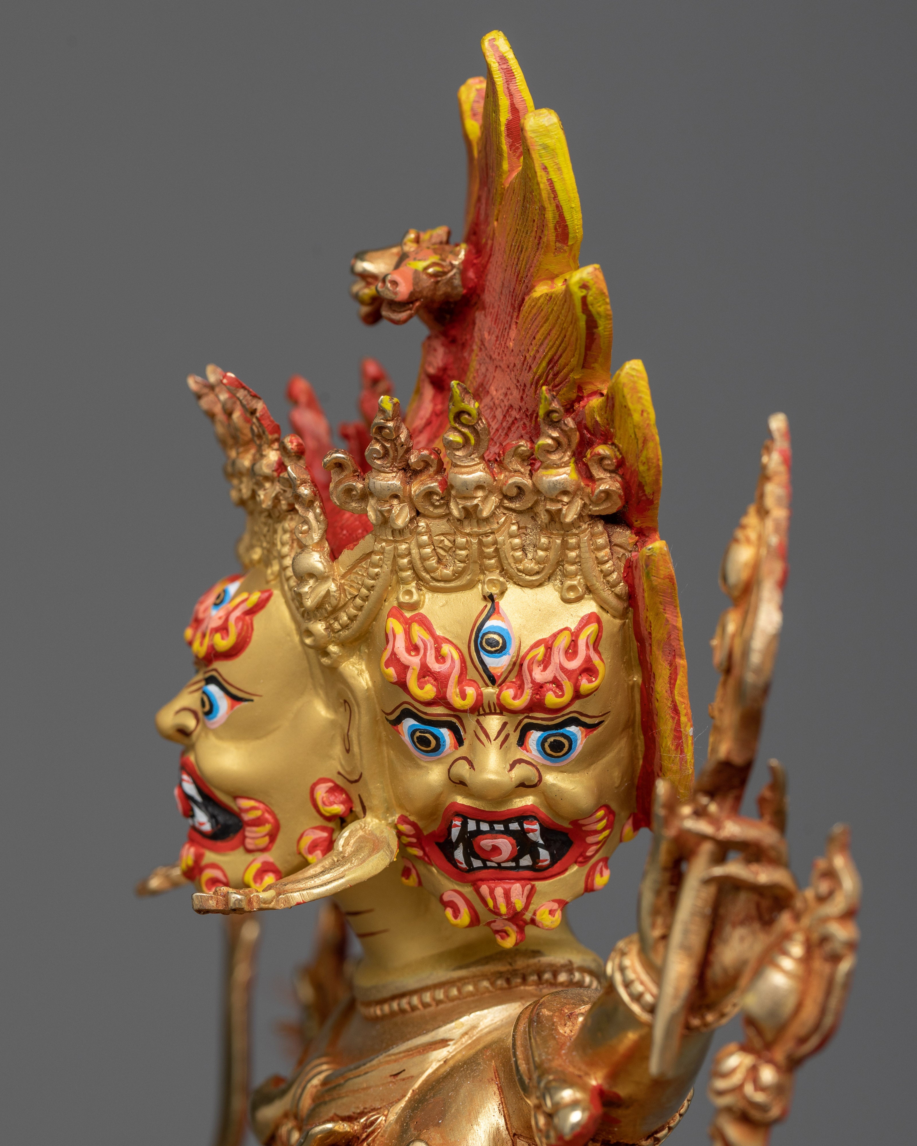 Hayagreeva Sculpture | 24K Gold Gilded Enlightenment