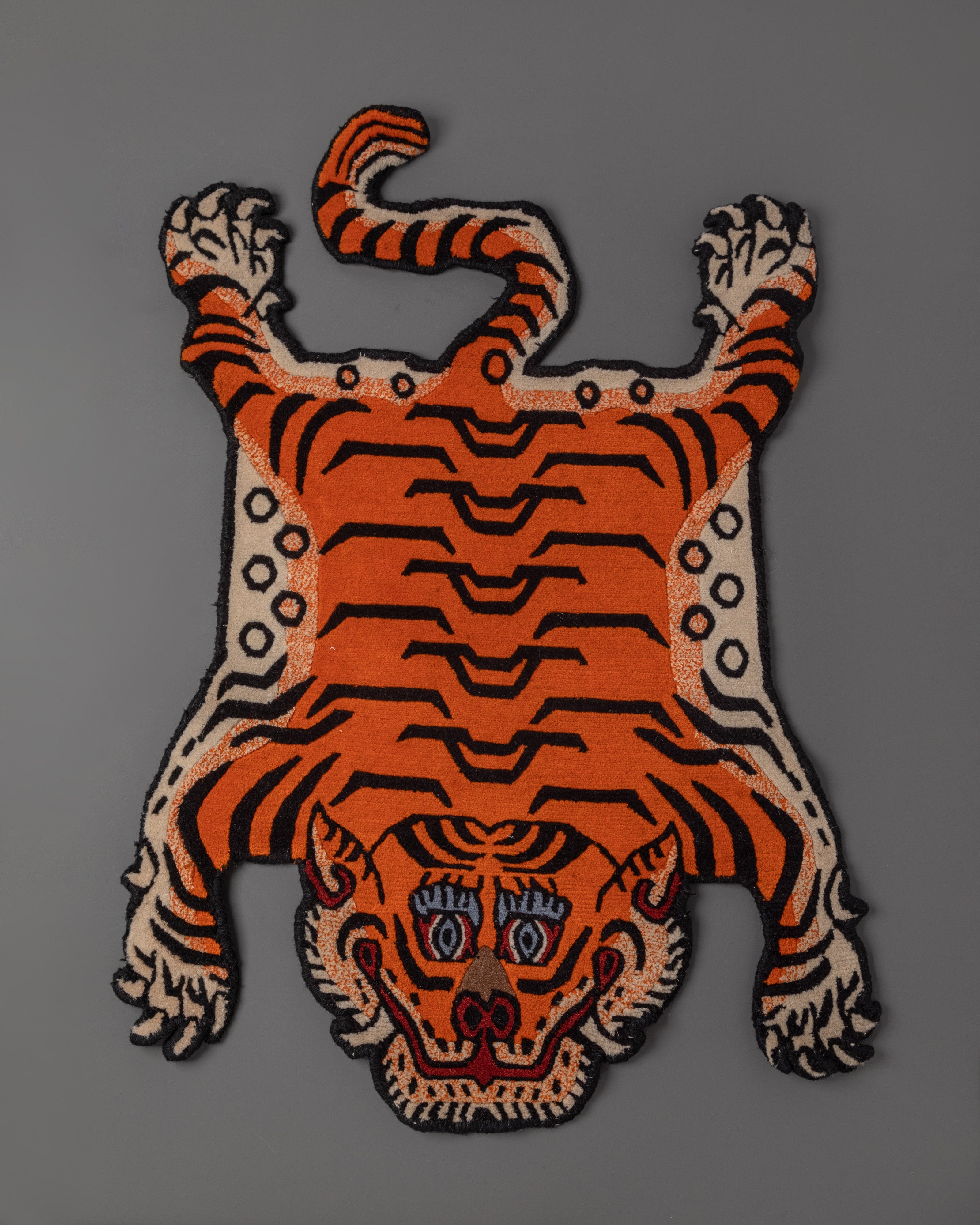 Hand Knotted Tiger Rug | Handcrafted Rug for Home Decor
